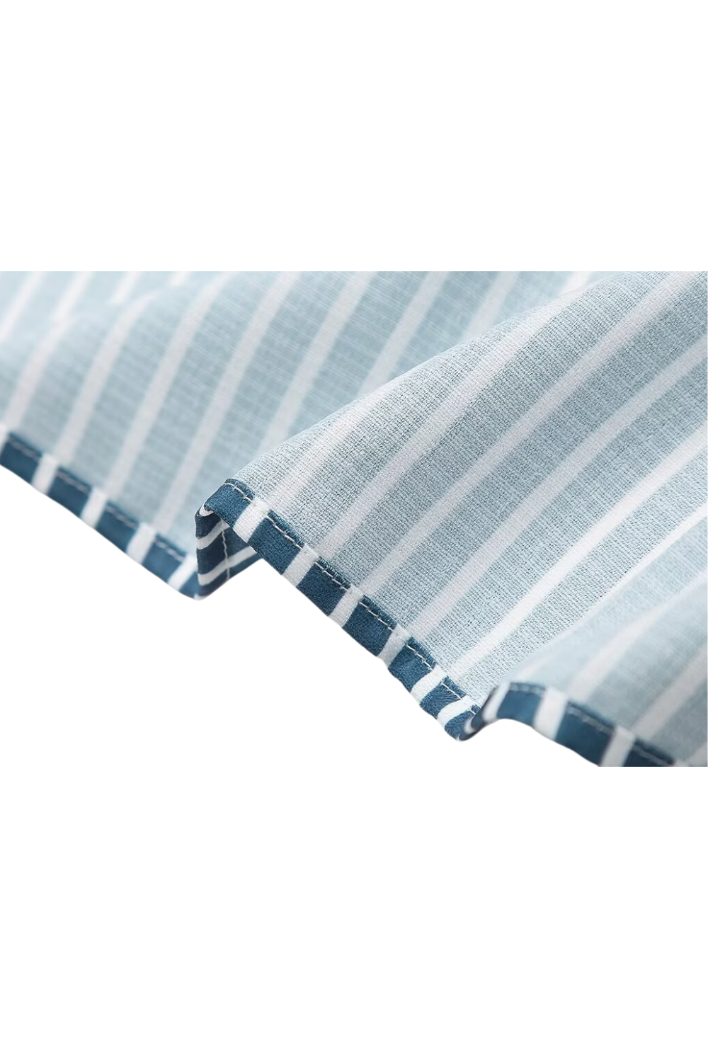 'Isabelle' Striped Bow Lace-Up Short Sleeve Top