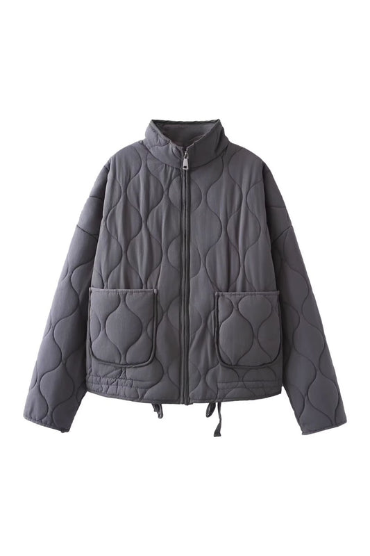 ' Angelina' Short Padded Jacket with Large Pockets