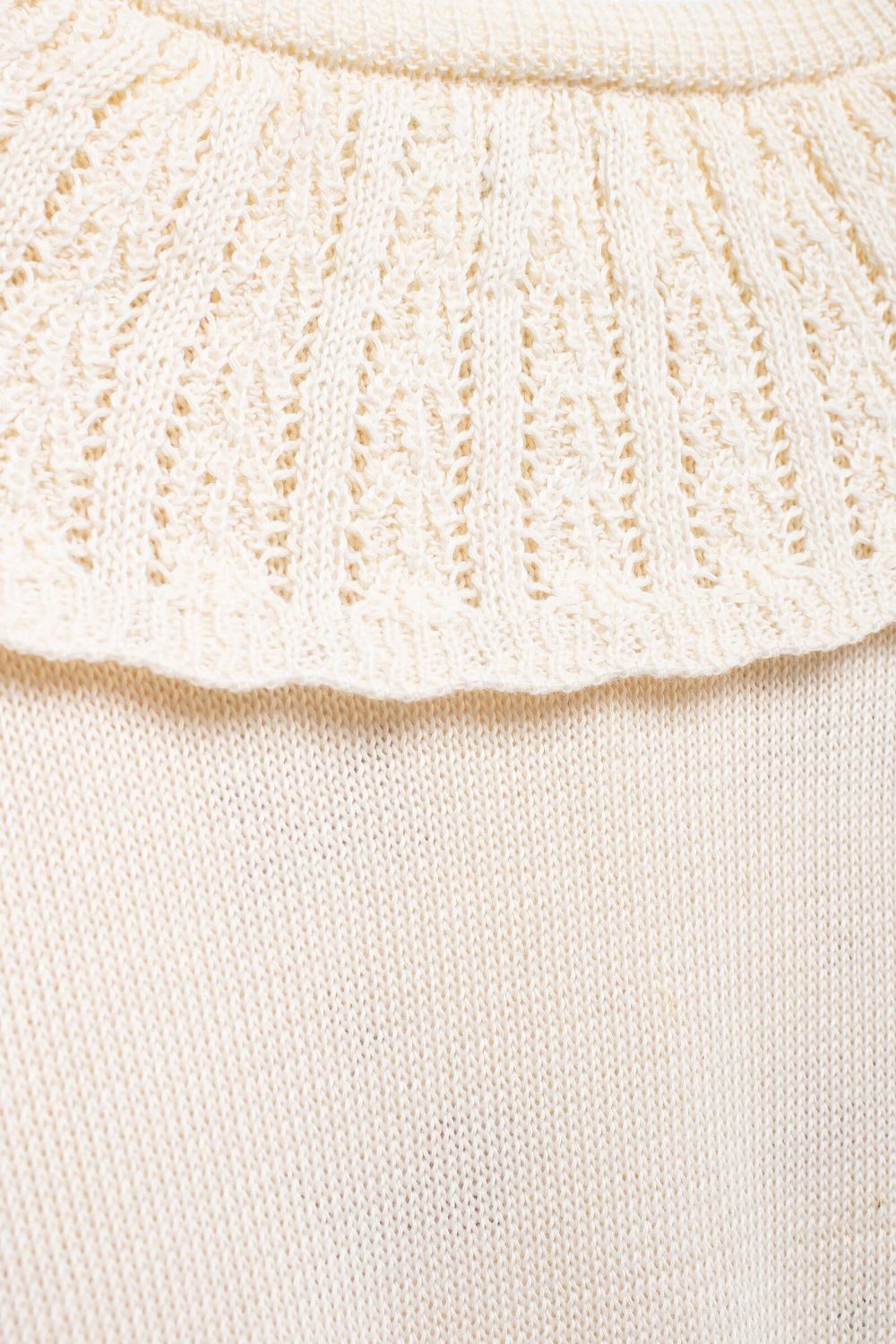 'Jasmin' Embroidered Peter Pan Collar Knit Top