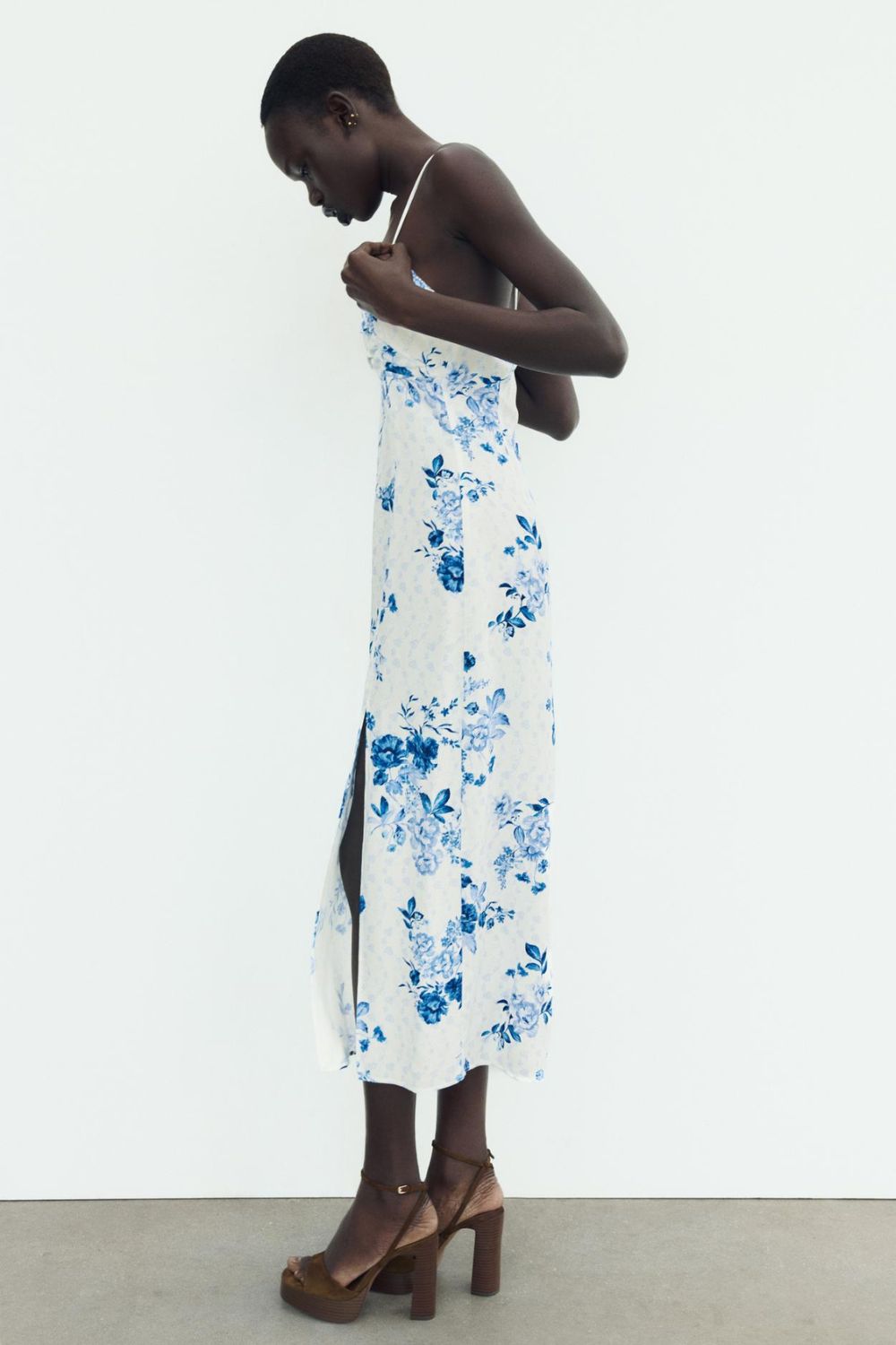 'Isabelle' Flower Printed Suspender Dress