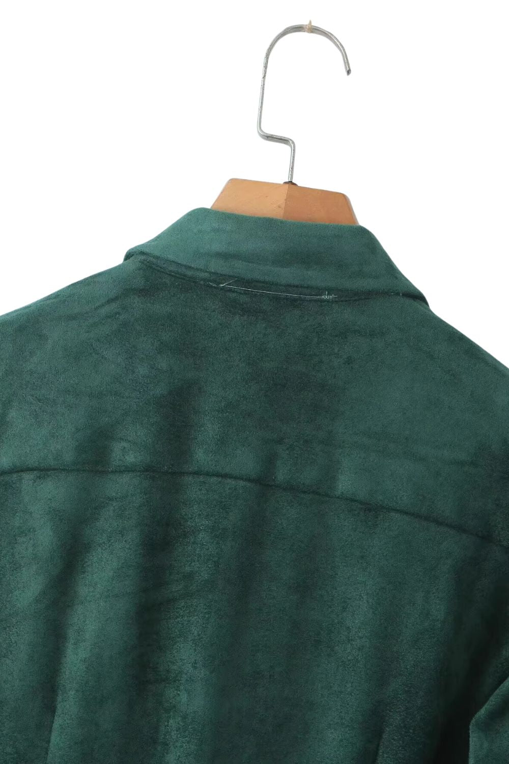 'Eliana' Sleek Suede Belted Long Sleeve Dress