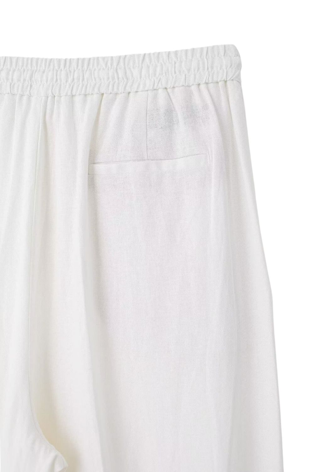 ‘Elvira’ Linen Drawstring Straight Pants(4 Color)