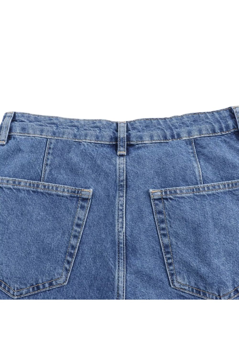 ‘Hannah’ Denim Shirt Top & Skirt Pants Set(Sold Seperately)