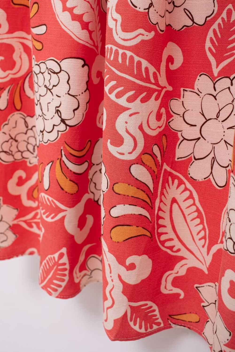 ‘Evie’ Summer Casual Red Floral Print Dress