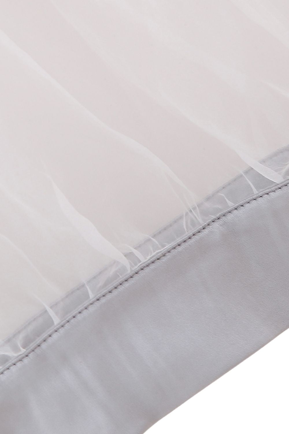 'Leah' Satin Sheer Organza Bomber Jacket