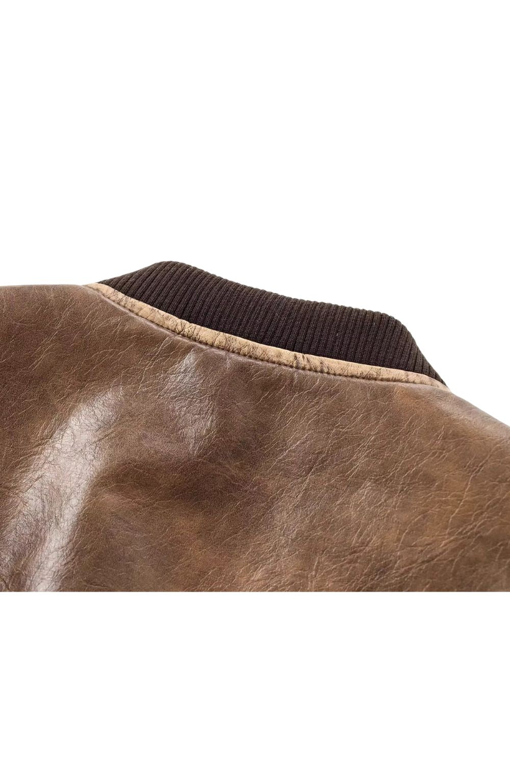 'Garrett' Textured Distressed Faux Leather Jacket