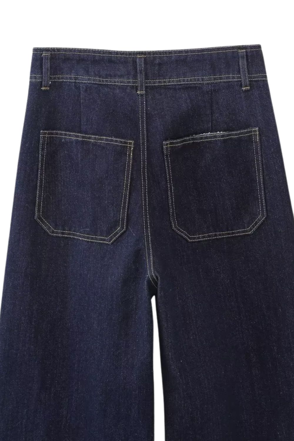 'Khanna' Nautical Pocket High Waist Straight Jeans