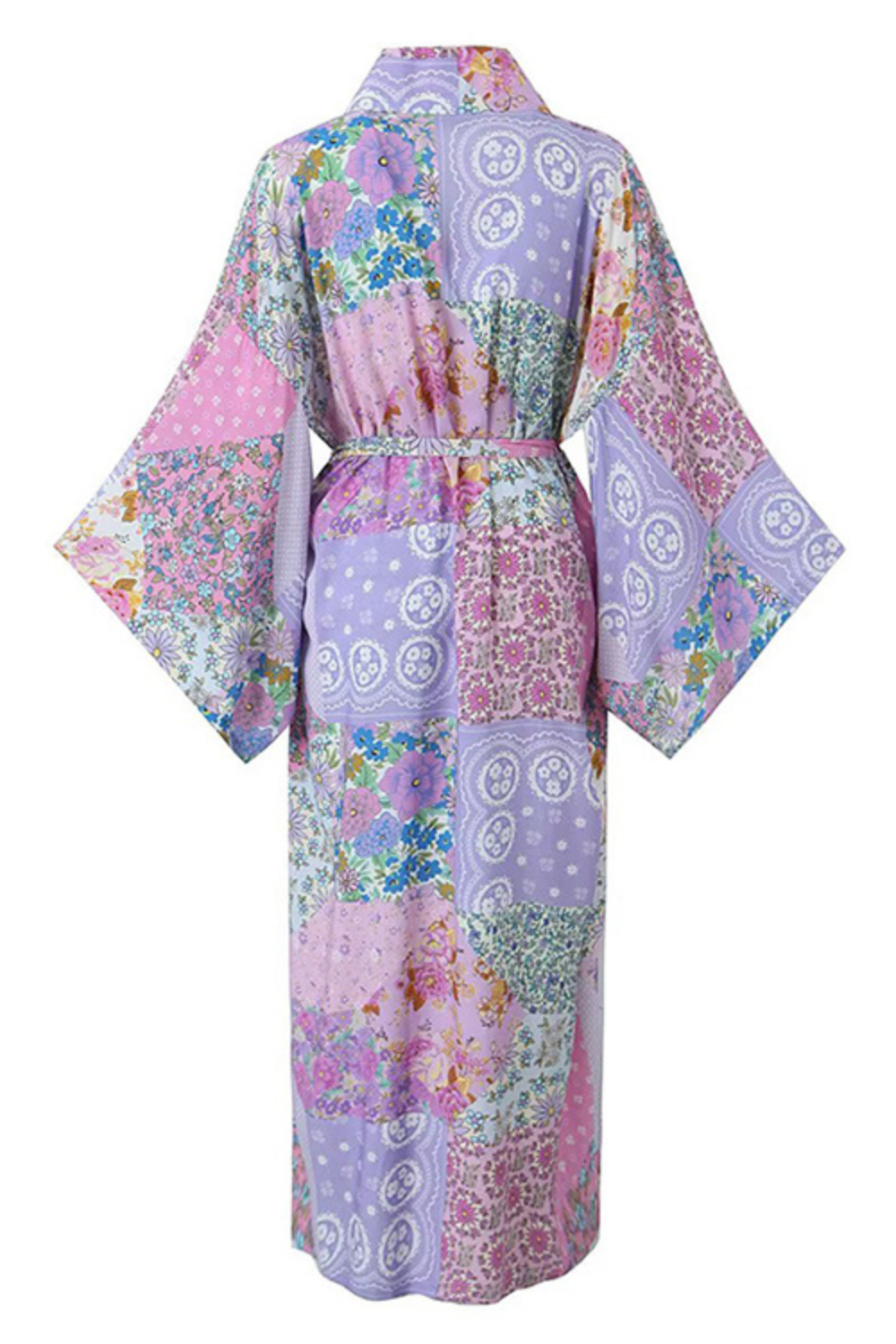 'Paige' Paisley Stand Collar Open Front Kimono