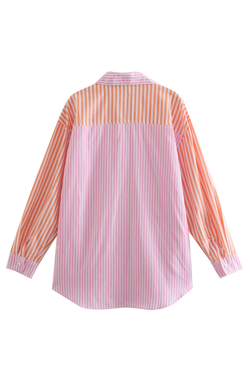 'Bobbie' Stripe Color Block Collared Shirt