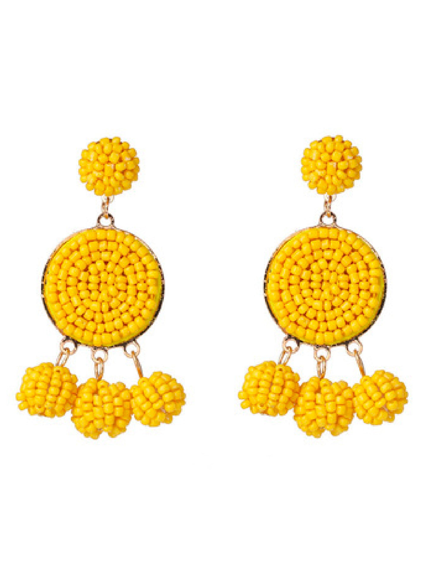 'Ikie' Beaded Statement Earrings (9 Colors)