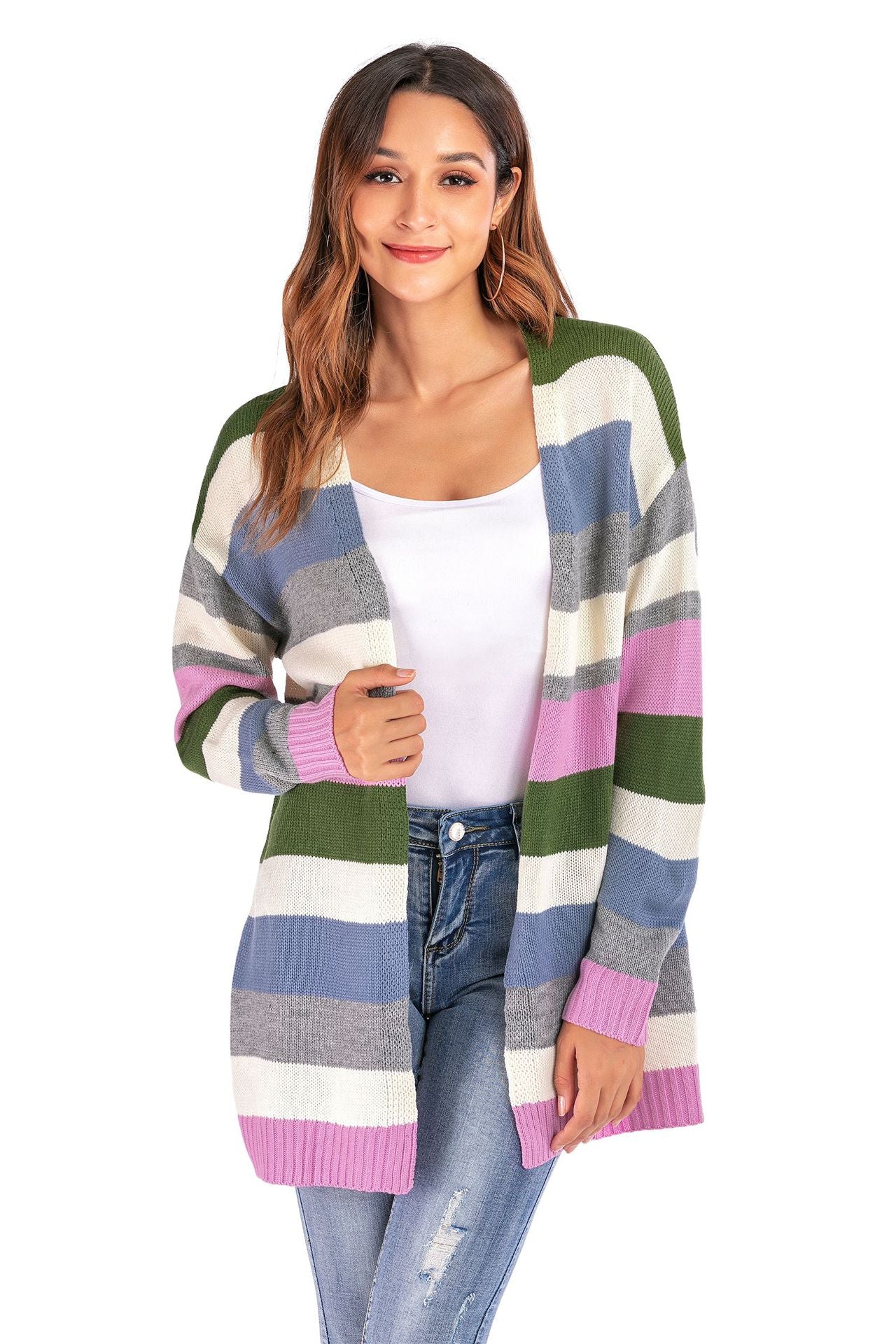 Stripe Knitted Cardigan #164640