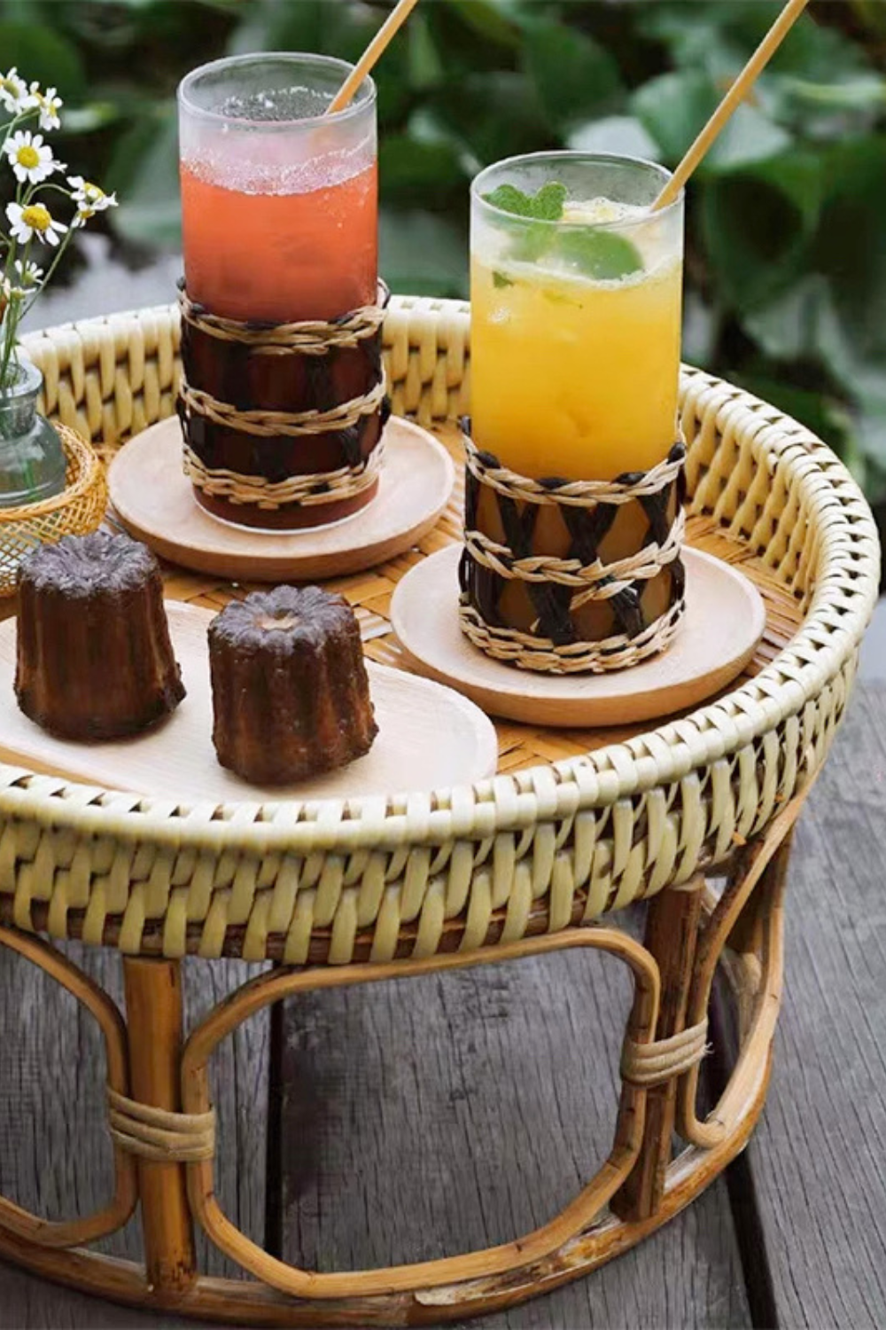 'Elena' Rattan Woven Table Decor