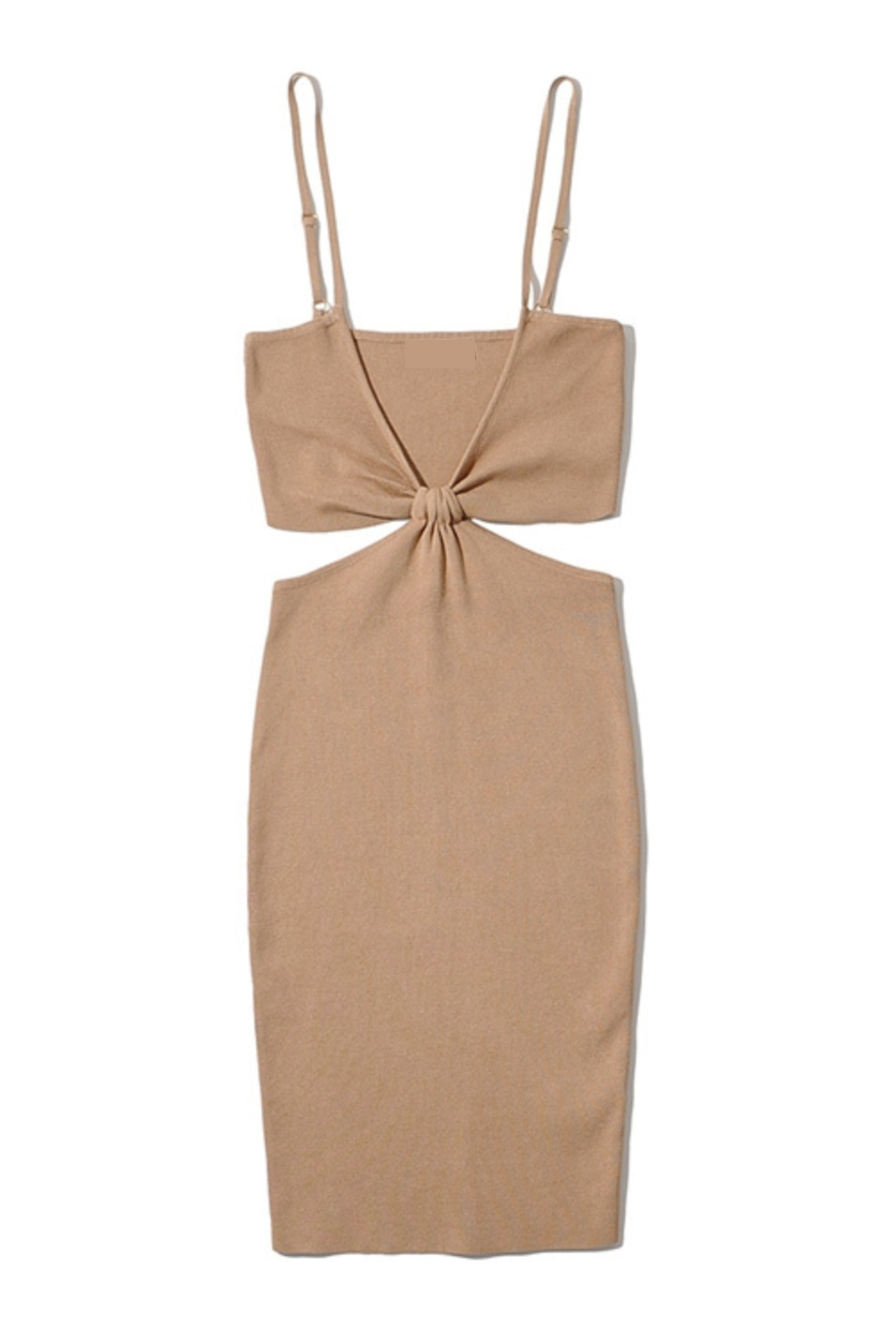 'Nichole' Deep-V Front Knotted Knitted Dress (3 Colors)