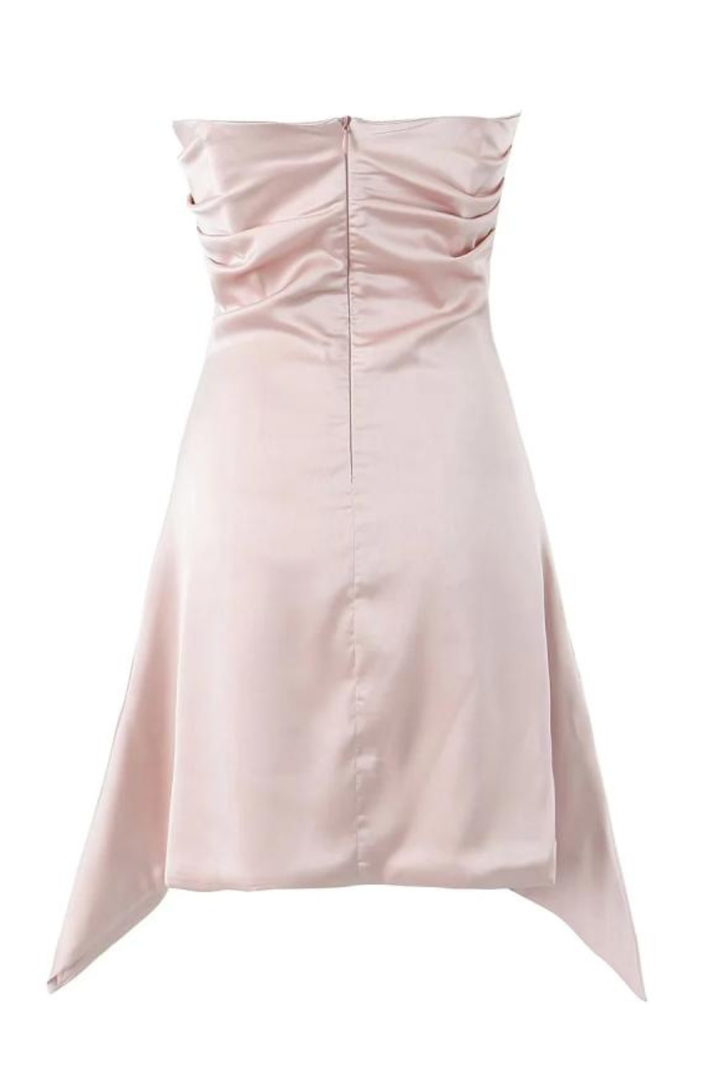 'Yolanda' Satin Strapless Dress (2 Colors)