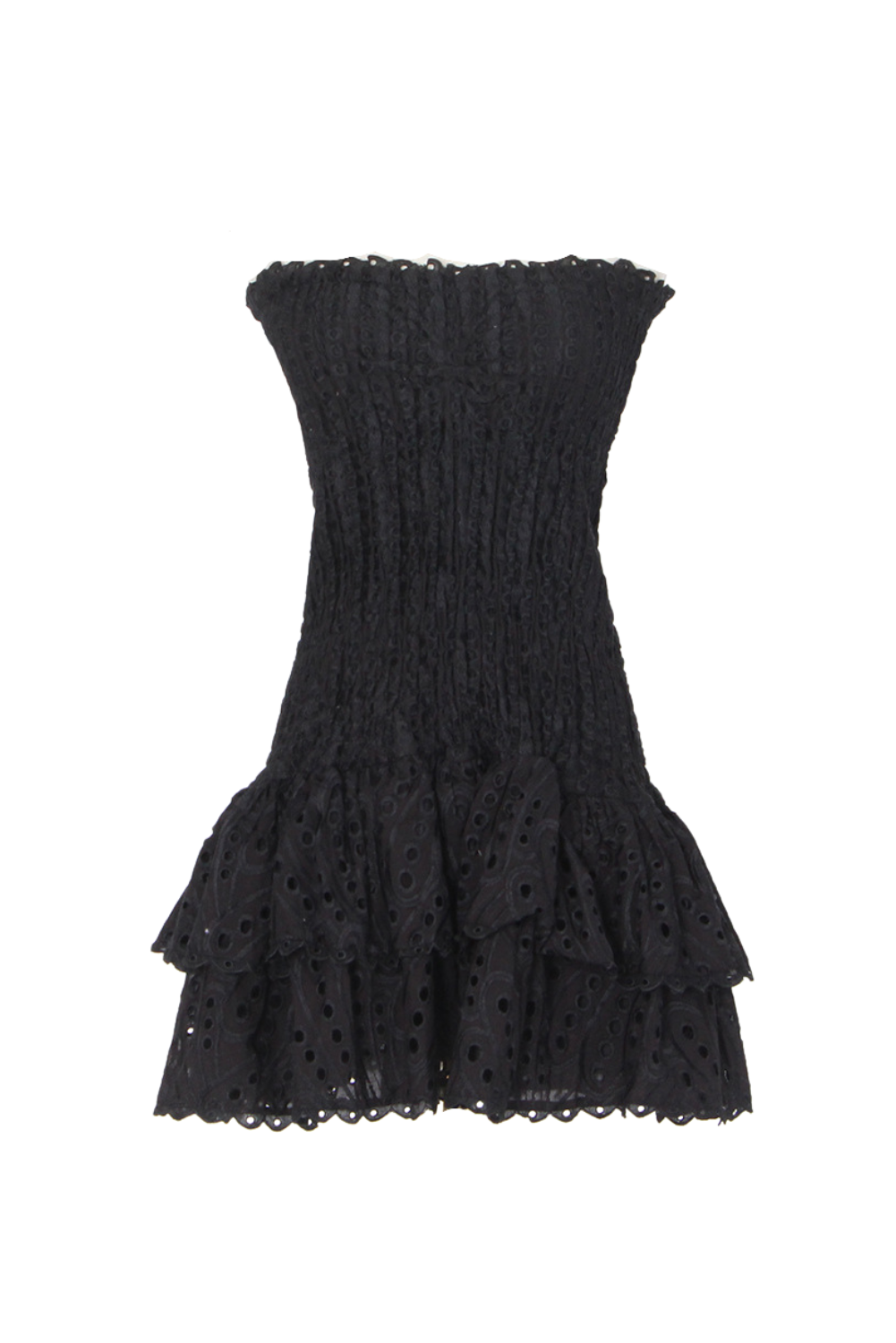 *Exclusive Eyelet Strapless Embroidery Dress #151545