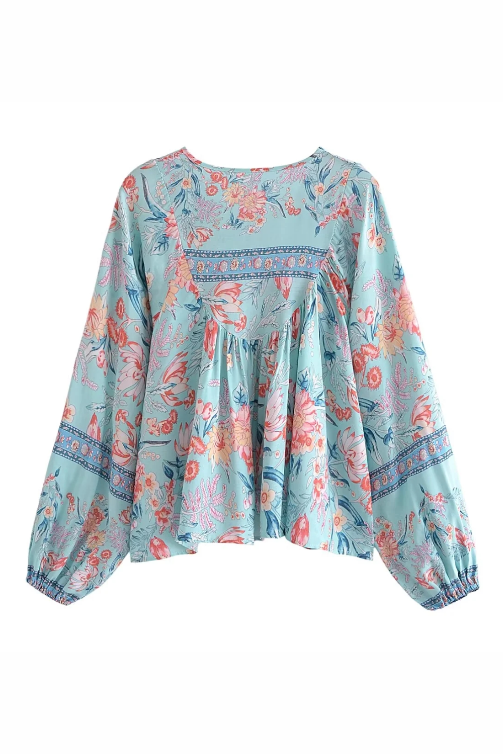 'Rufa' Floral Round-Neck Blouse Top