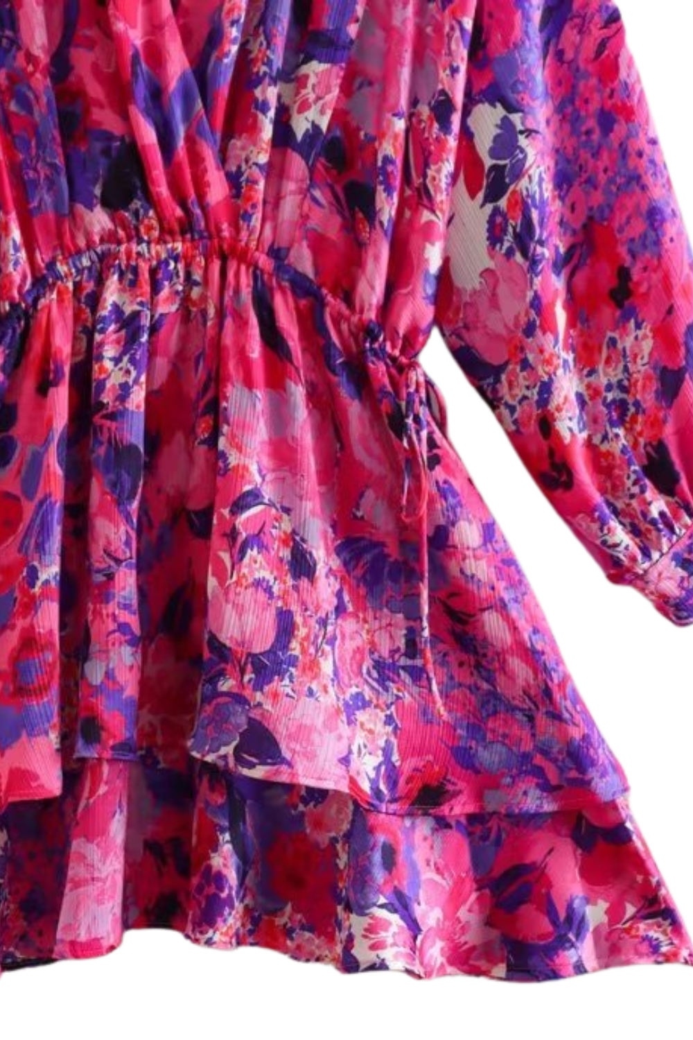 'Carla' Floral V-Neck Layered Dress