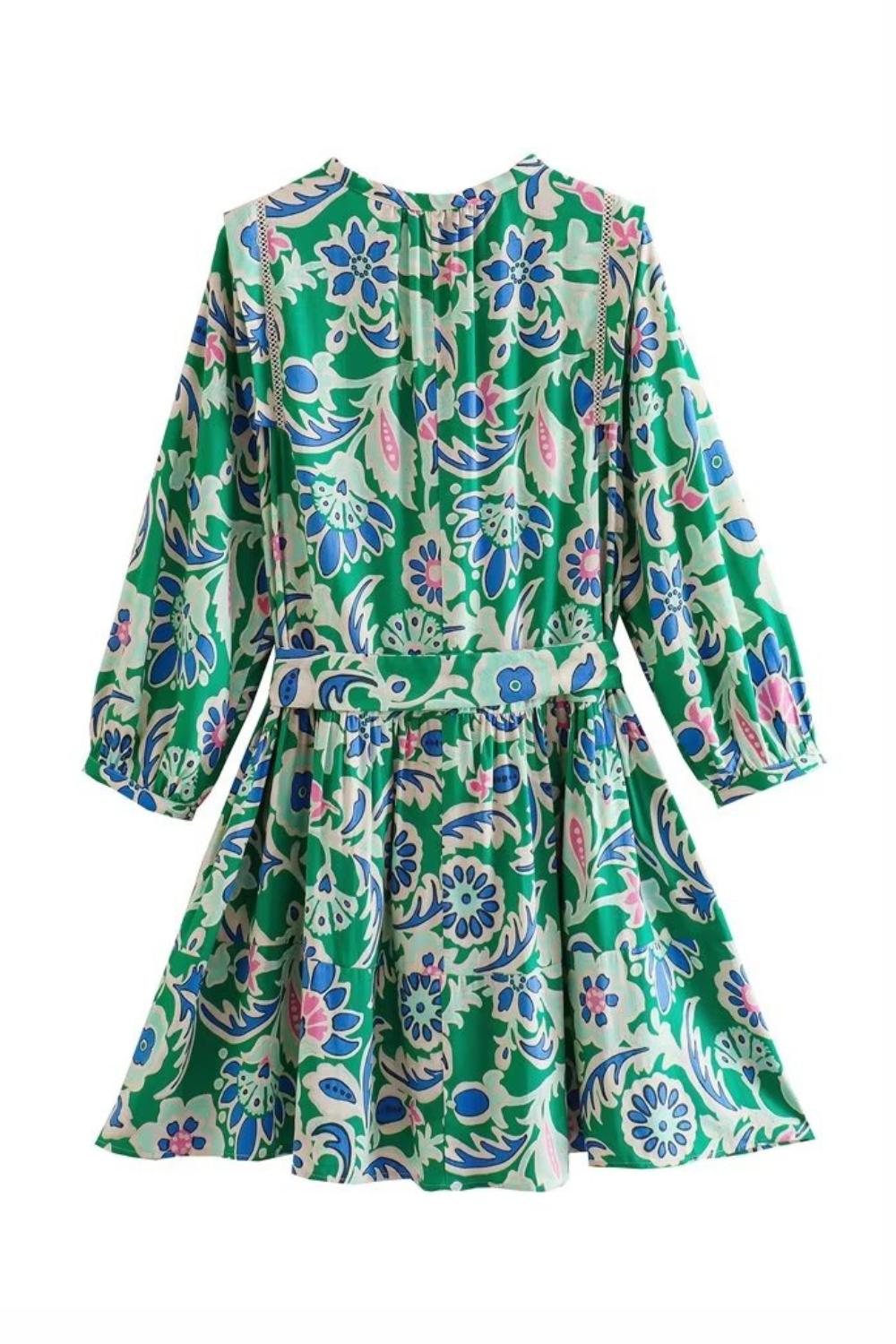 'Rosanna' Floral Round Neck Mini Dress