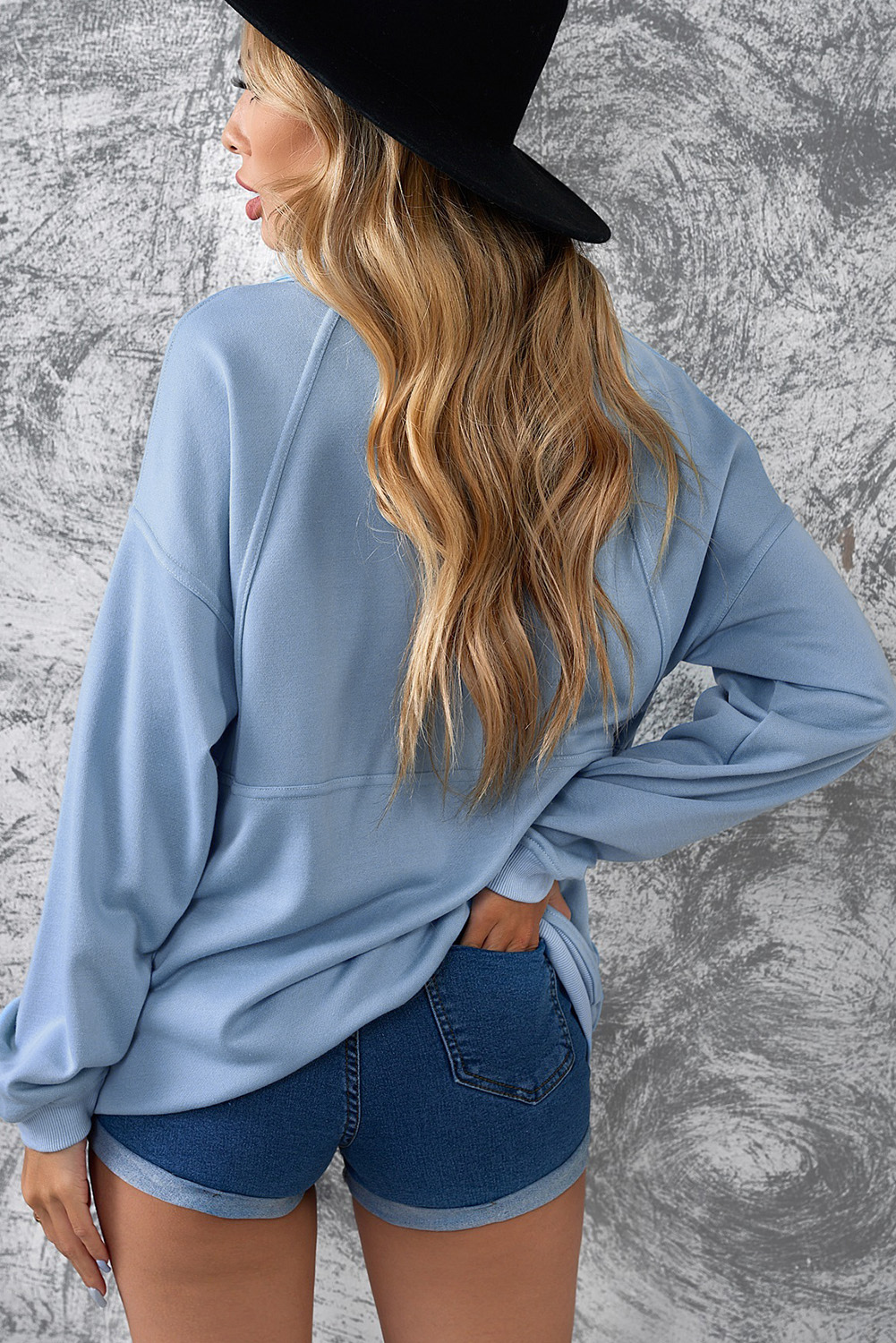 'Eleana' Half Zip Sweatshirt