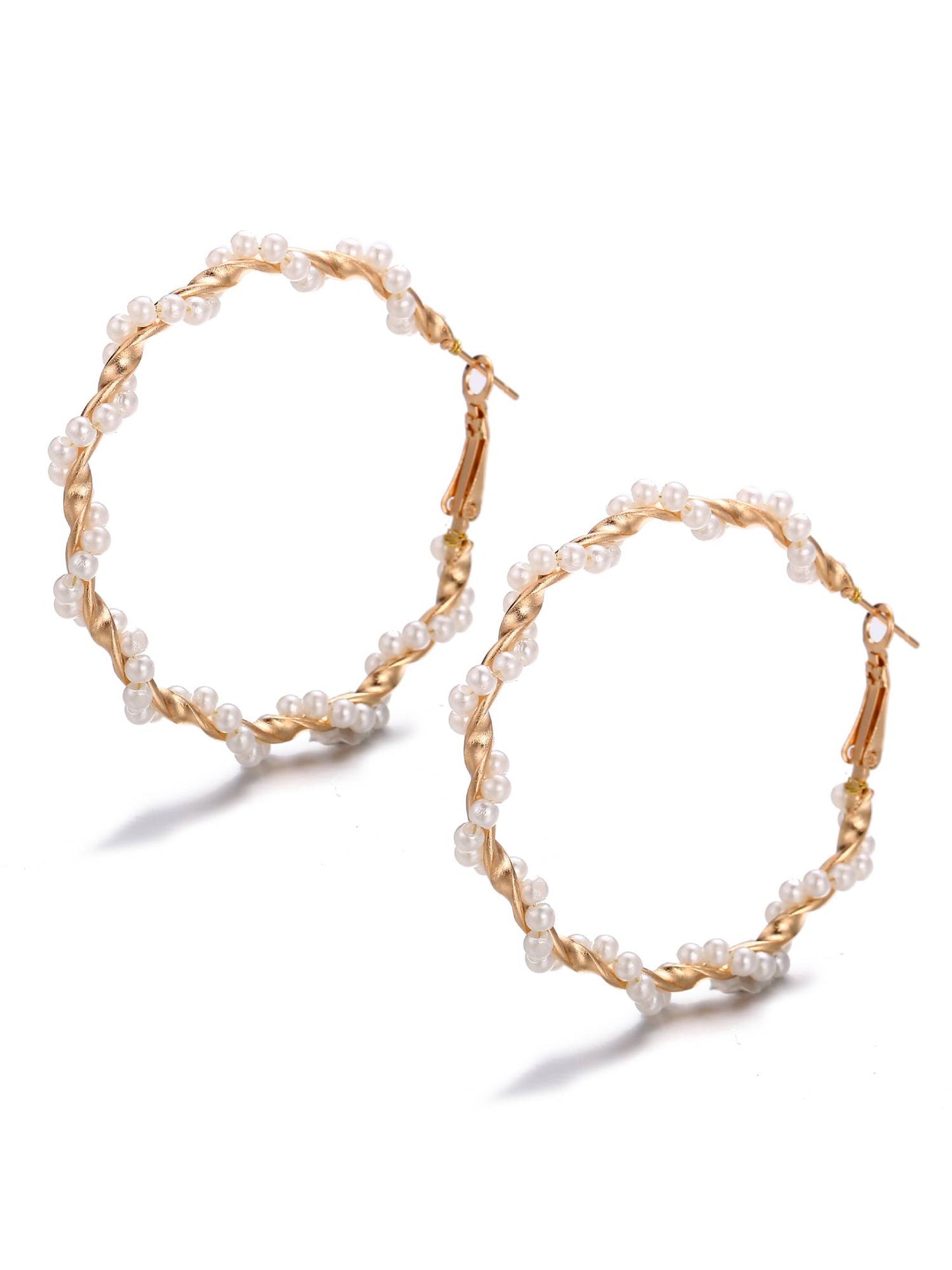 'Kimberly' Pearl Hoop Earrings
