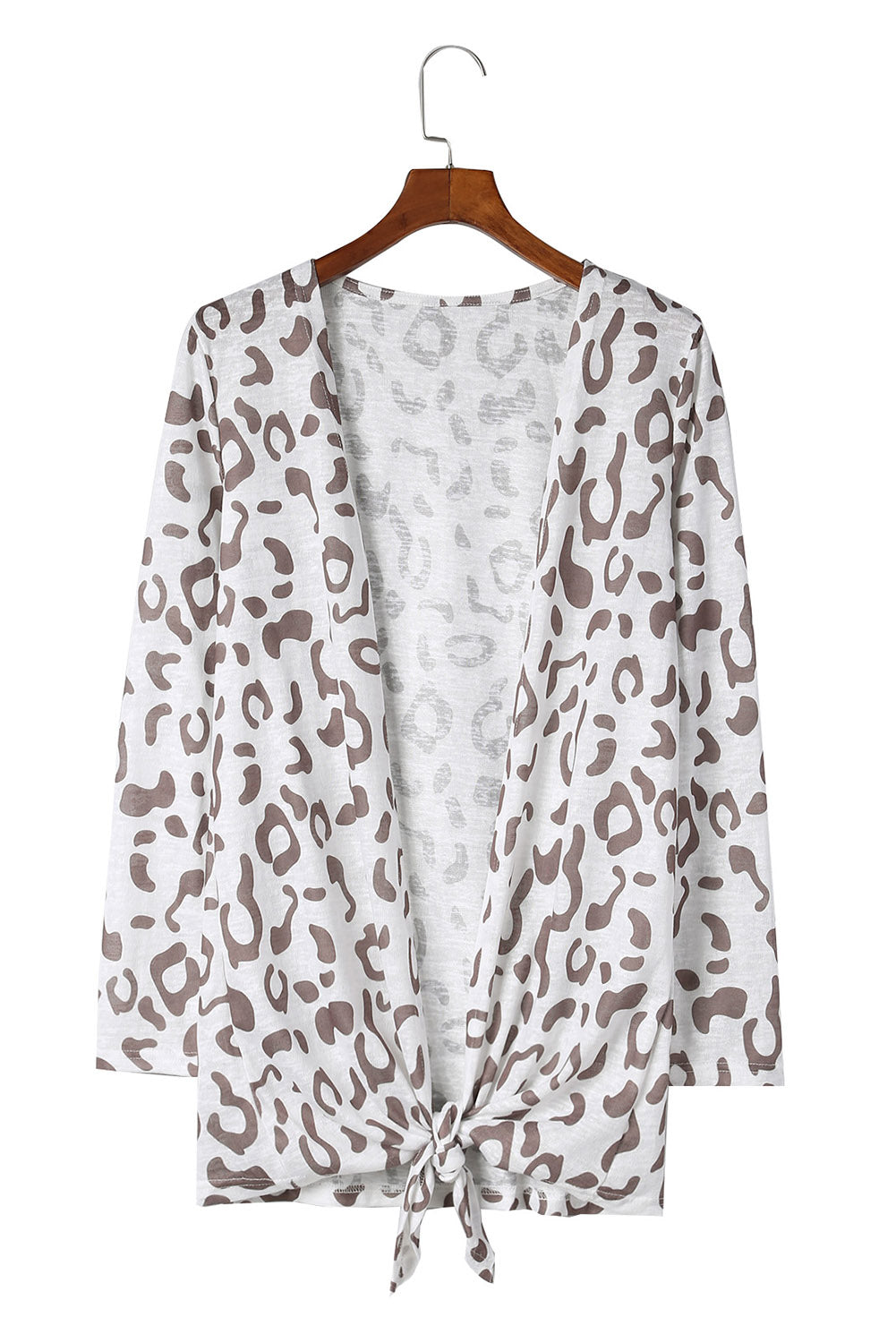 'Lydia' Leopard Long-Sleeve Open Front Cardigan