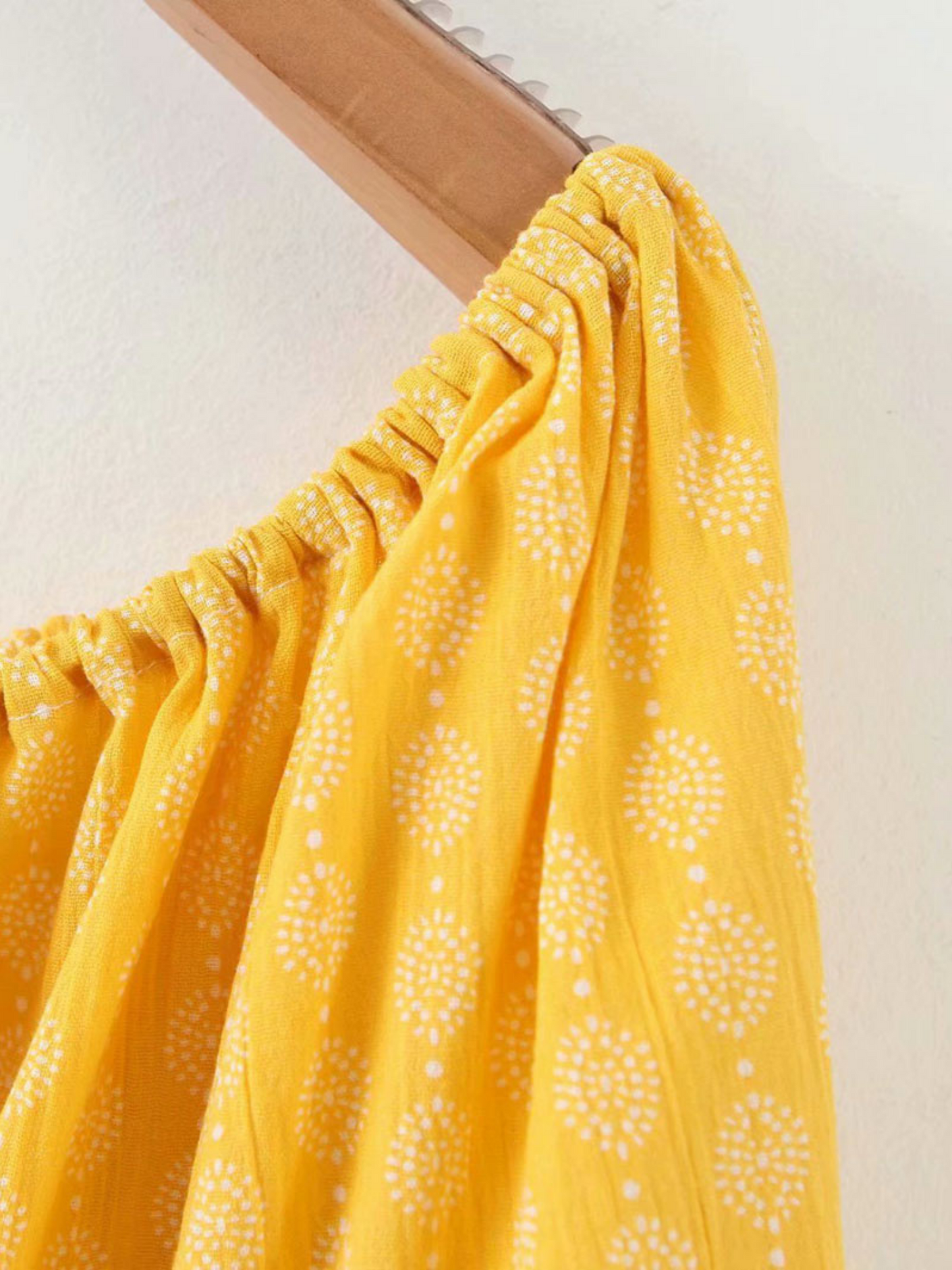 'Jordan' Pattern Off Shoulder Top