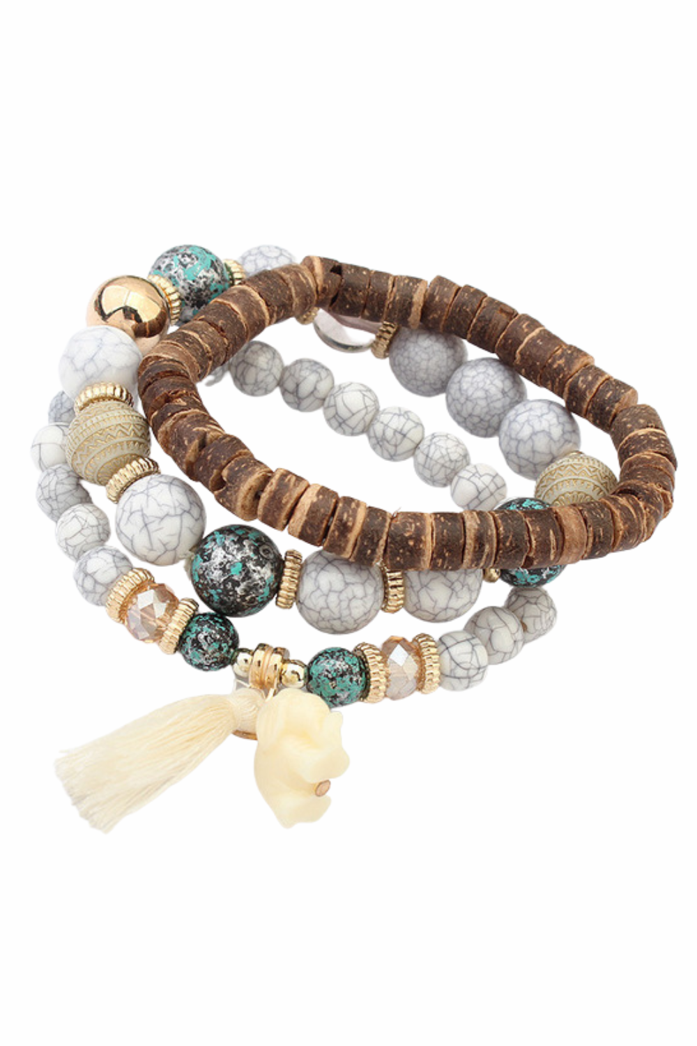 'Shae' Multi-Layer Bohemian Wooden Beads Bracelet (4 Styles)