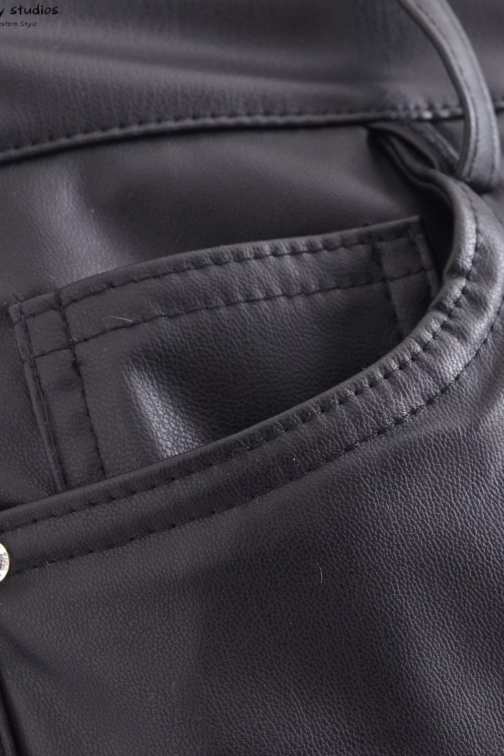 'Tina' Faux Leather Wide Leg Pants(3 Colors)