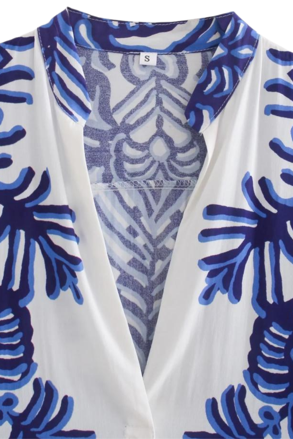 'Lilian' Floral V-NeckLong Sleeve Shirt