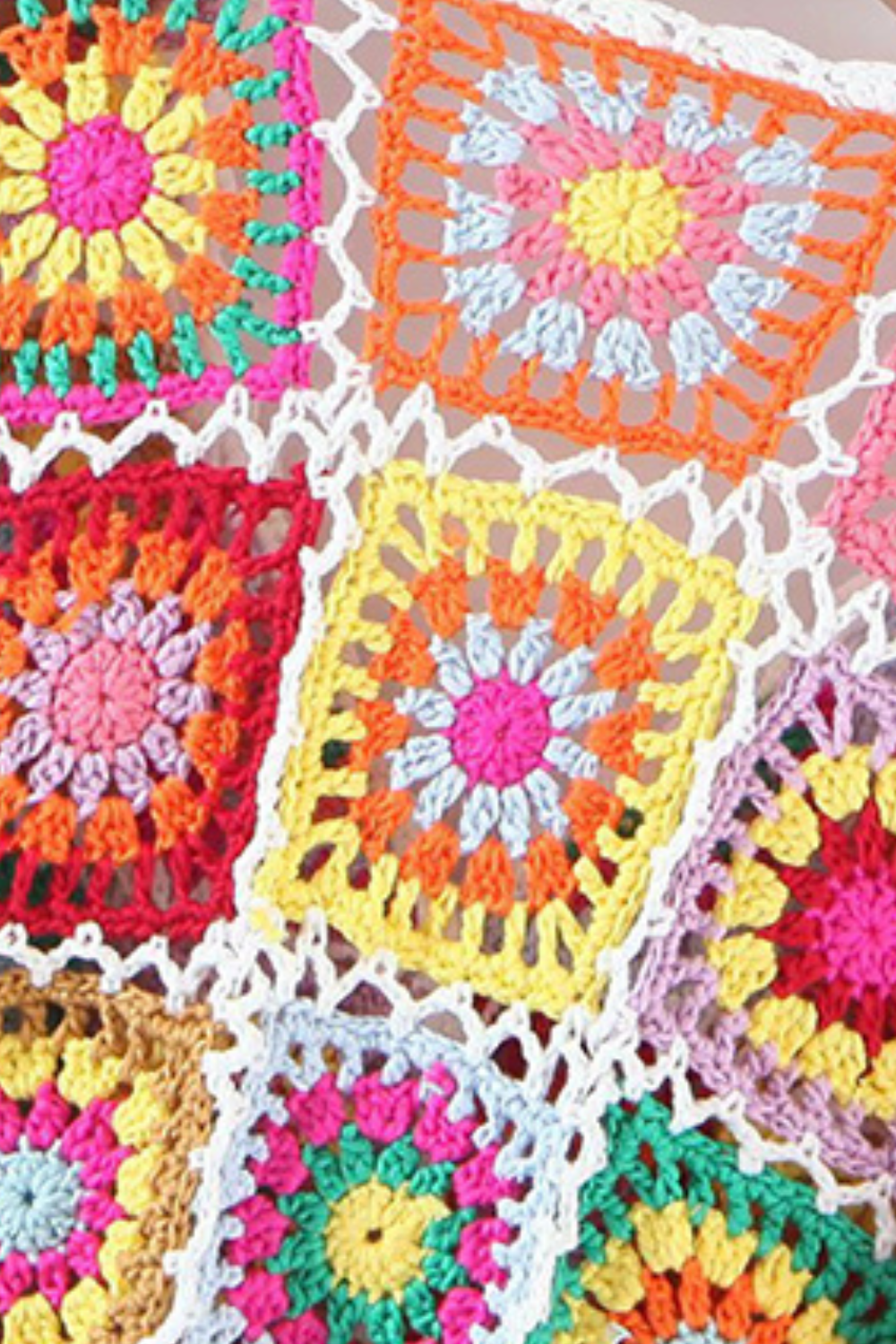 'Paloma' Crochet Hand-Knitted Cropped Cardigan