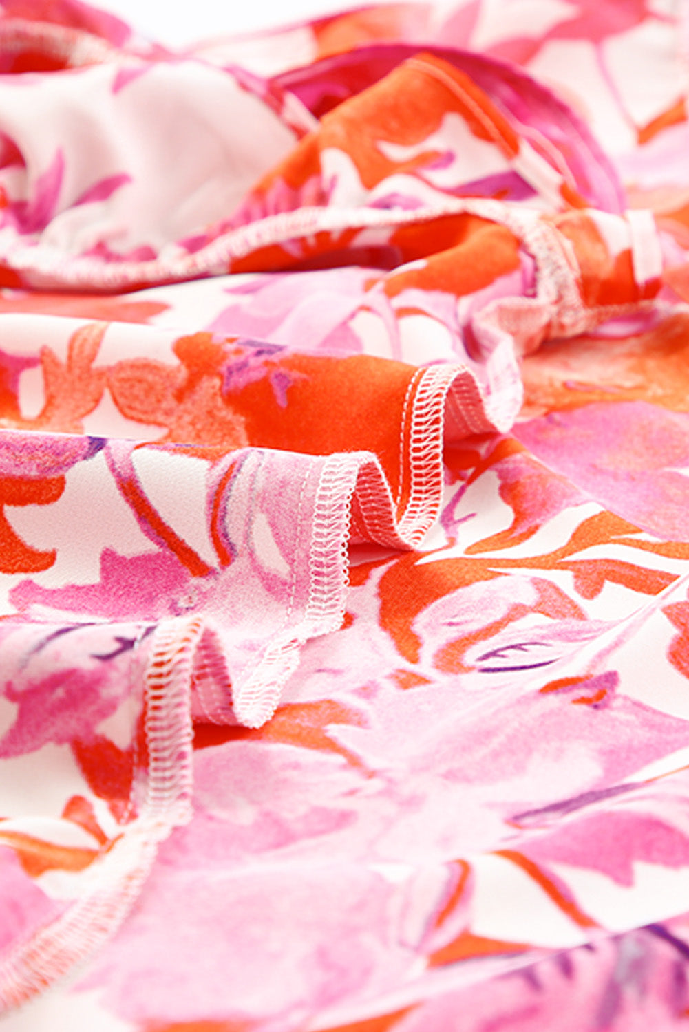 'Verona' Plus Size Floral Flutter Sleeve Round Neck Blouse