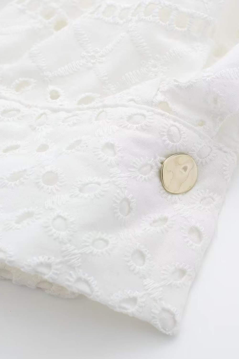 'Helga' Cutout Embroidered Collared Midi Dress