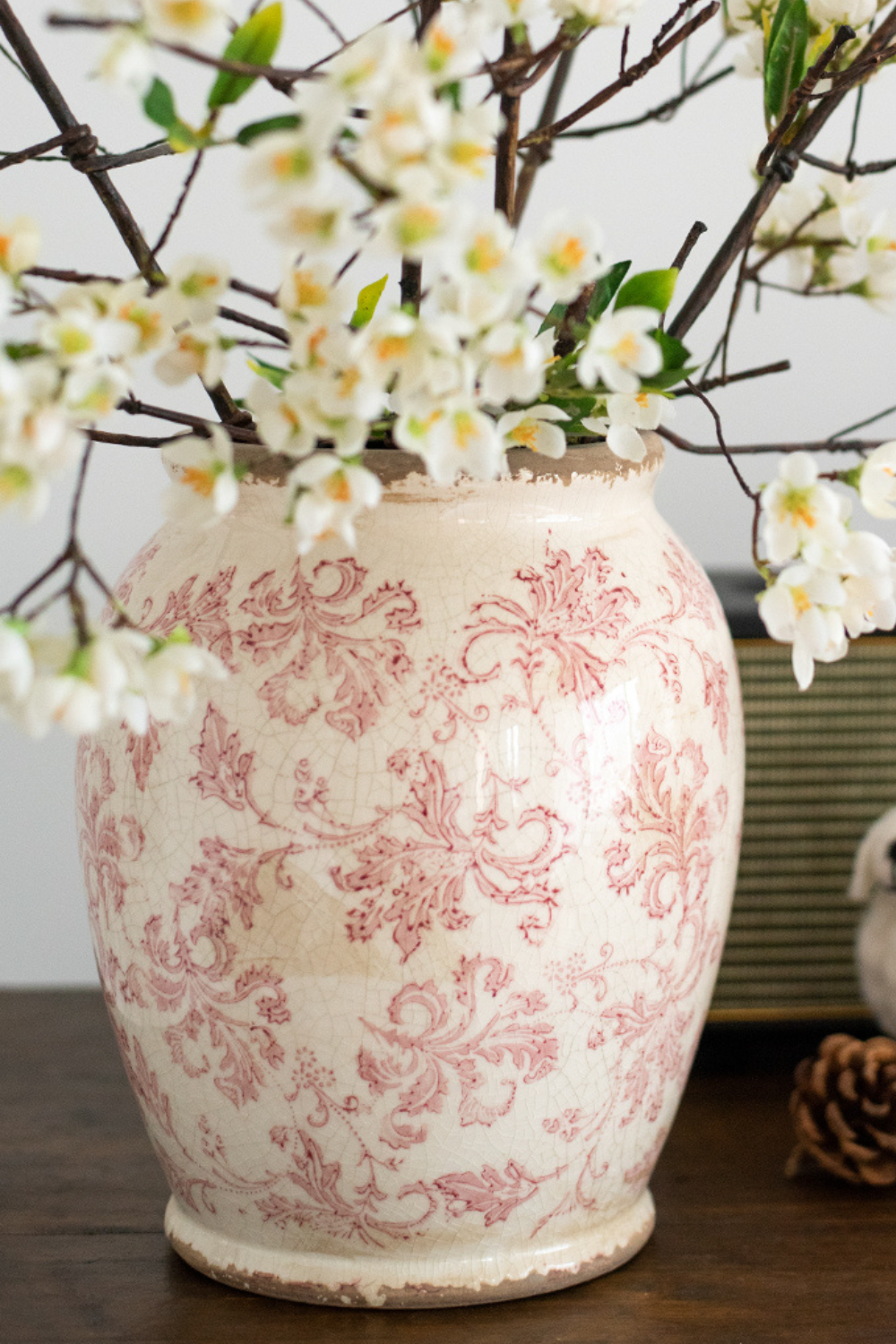 'Nieves' Craquelure Ceramic Flower Vase (4 Colors)
