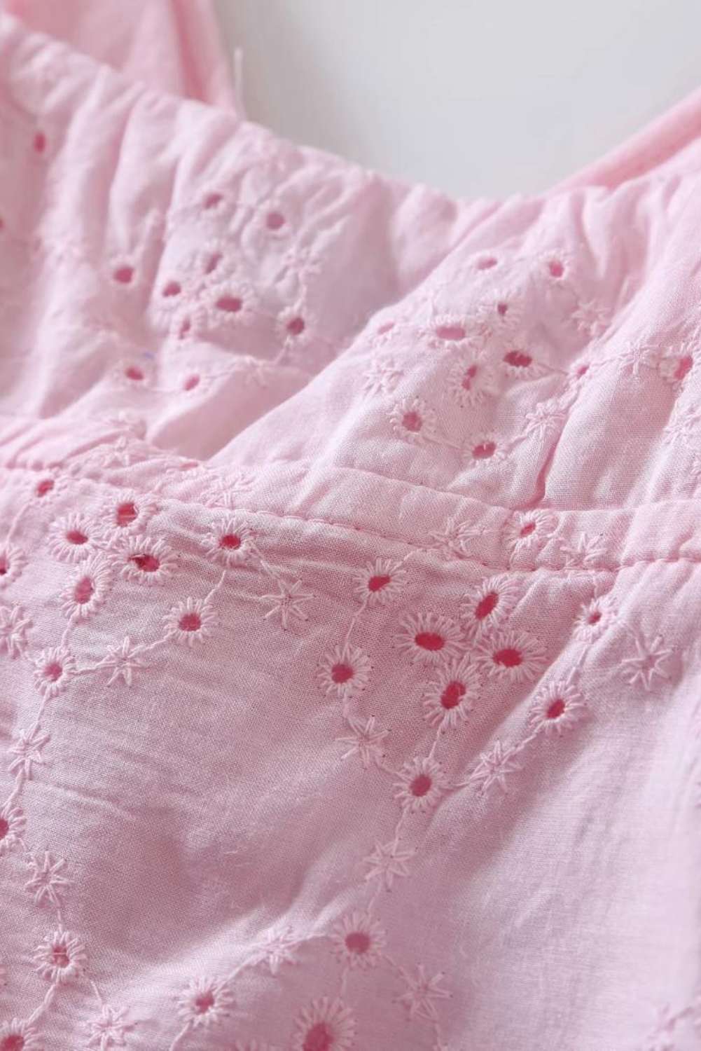 'Nina' Eyelet Embroidery Crop Top