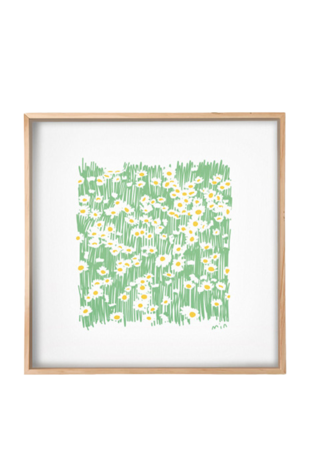 'Juliet' Minimalistic Daisy Painting Decor