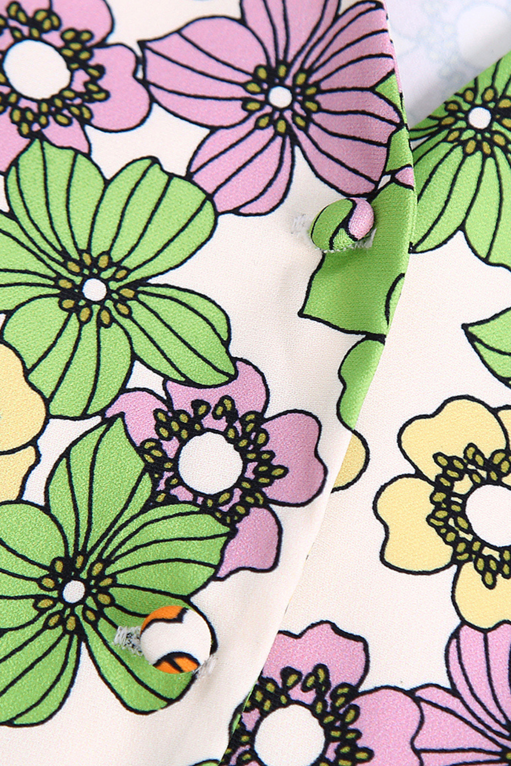 'Anita' Floral V-Neck Top & High Waist Shorts