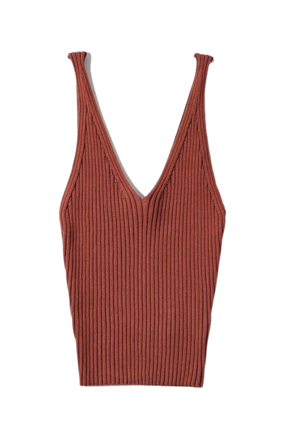 'Georgie' V-Neck Ribbed Knit Top (5 Colors)