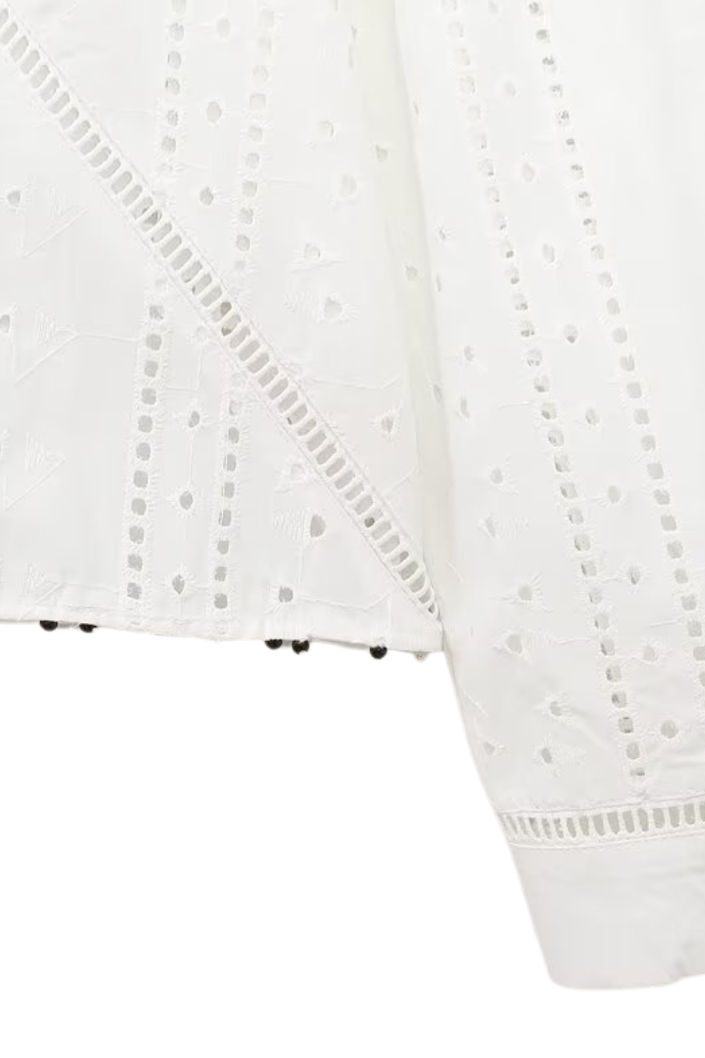 'Jeanette' Eyelet Embroidery Long Sleeve Shirt