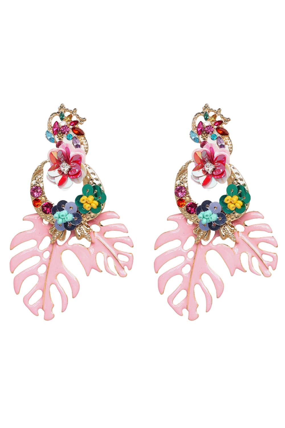 'Genevieve' Leaf Drop Earrings