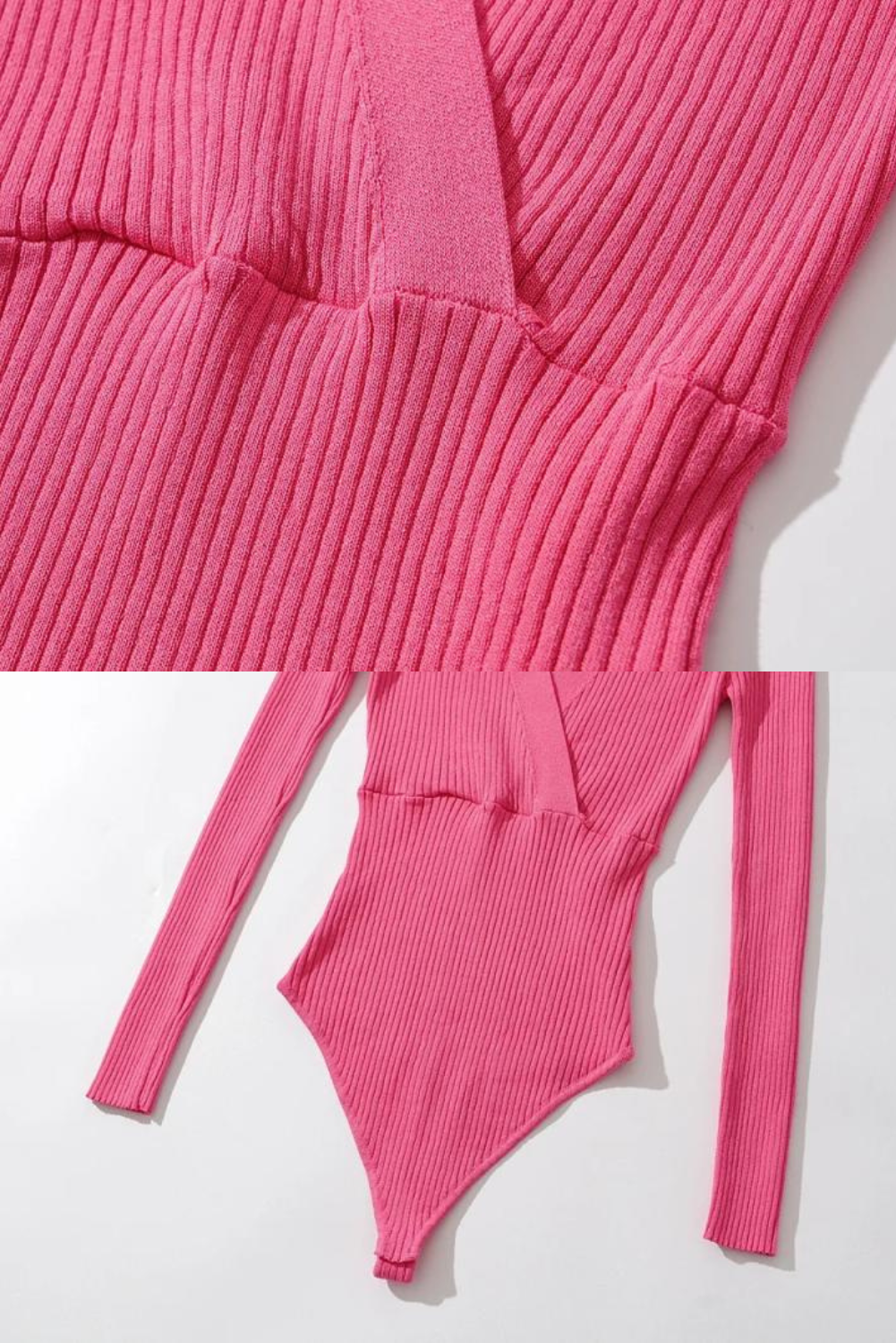 'Lexis' Wrap Ribbed Bodysuit (5 Colors)