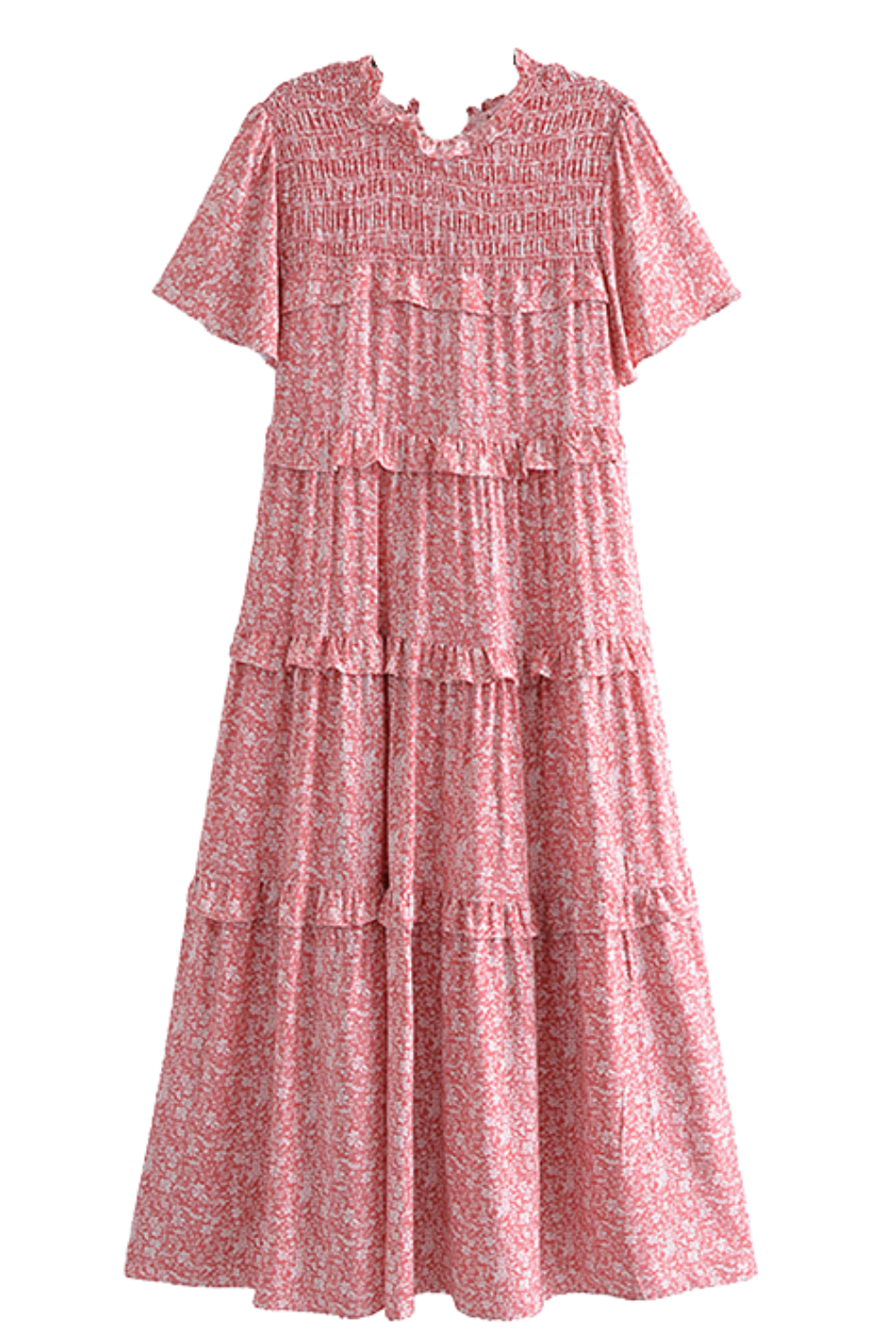 'Gwen' Floral Back-Tie Tiered Dress (6 Colors)