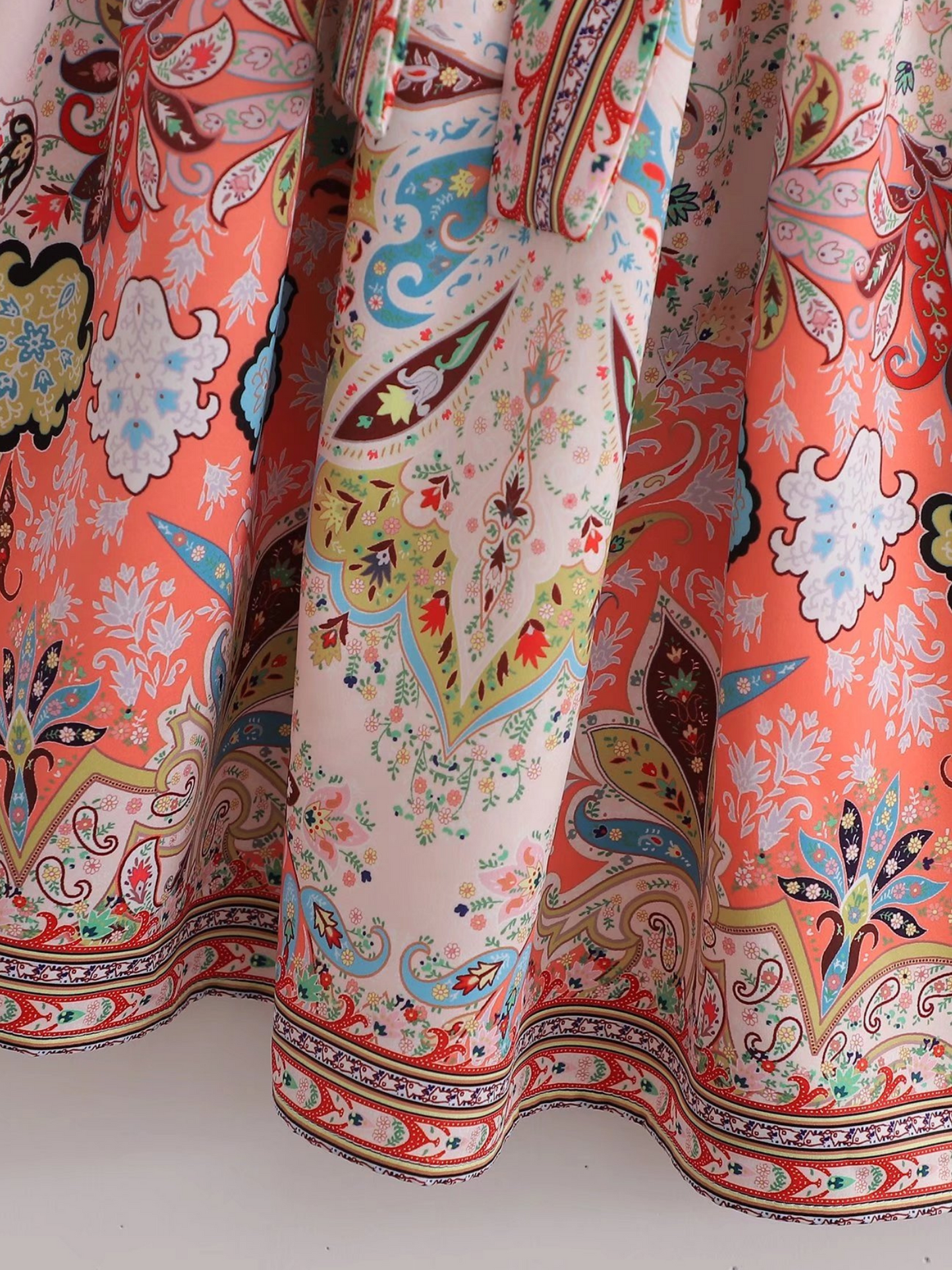 'Lola' Paisley Pattern Belted Dress