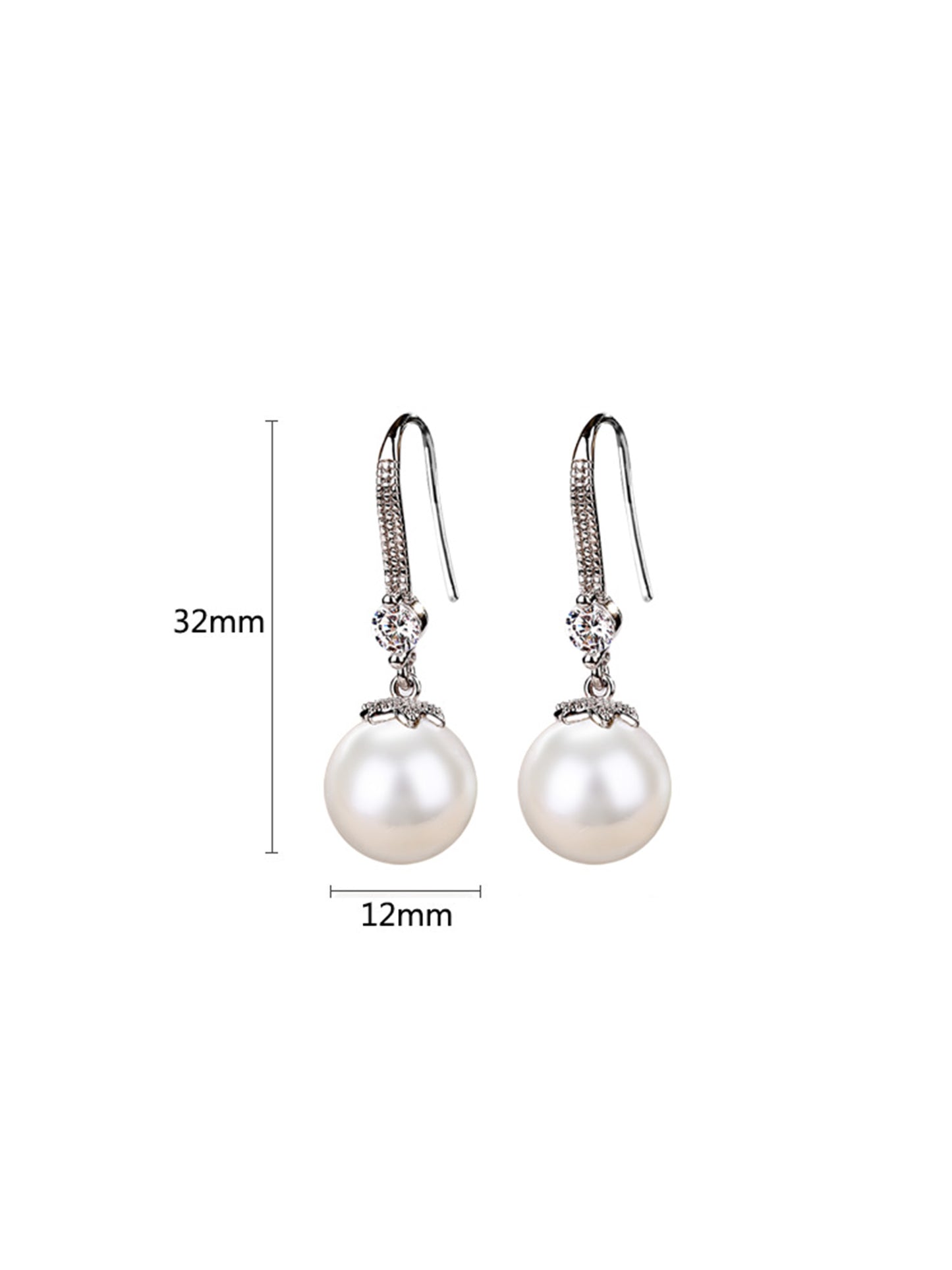 'Iris' 825 Sterling Silver Pearl Earrings