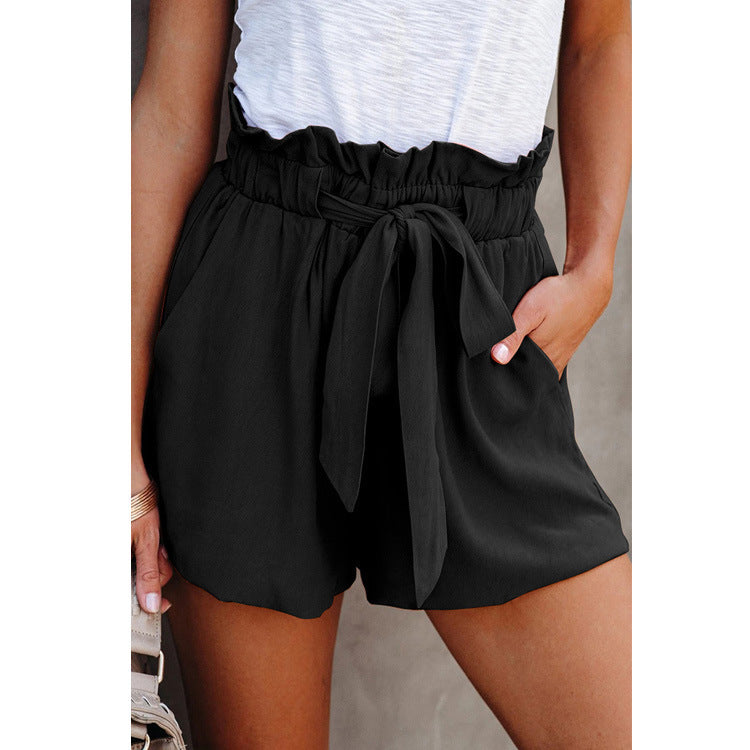 Elastic Waistband High Waist Shorts
