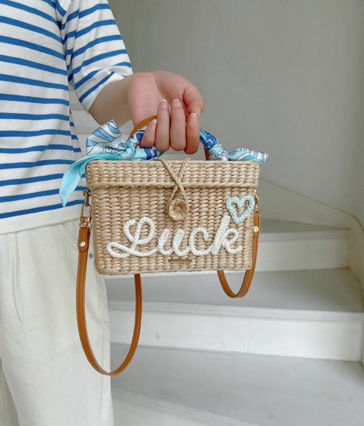 'Bristol' Personalized Straw Bag