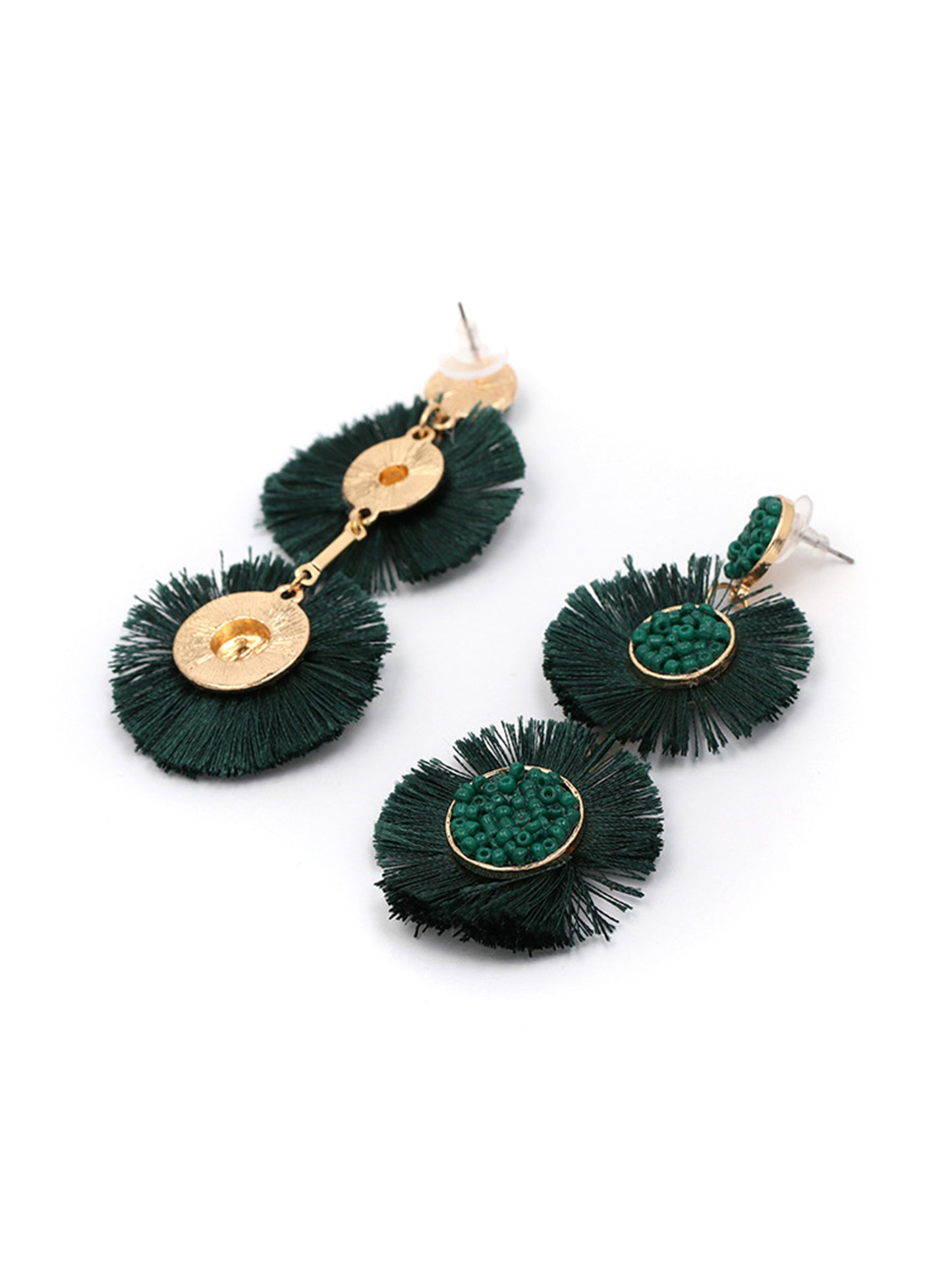 'Tamara' Tassel Bead Drop Earrings (7 Colors)