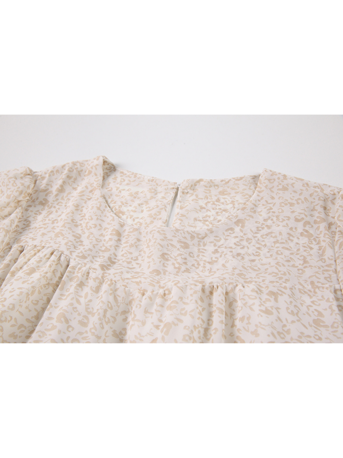 'Preya' Leopard Printed Tied Waist Dolly Dress