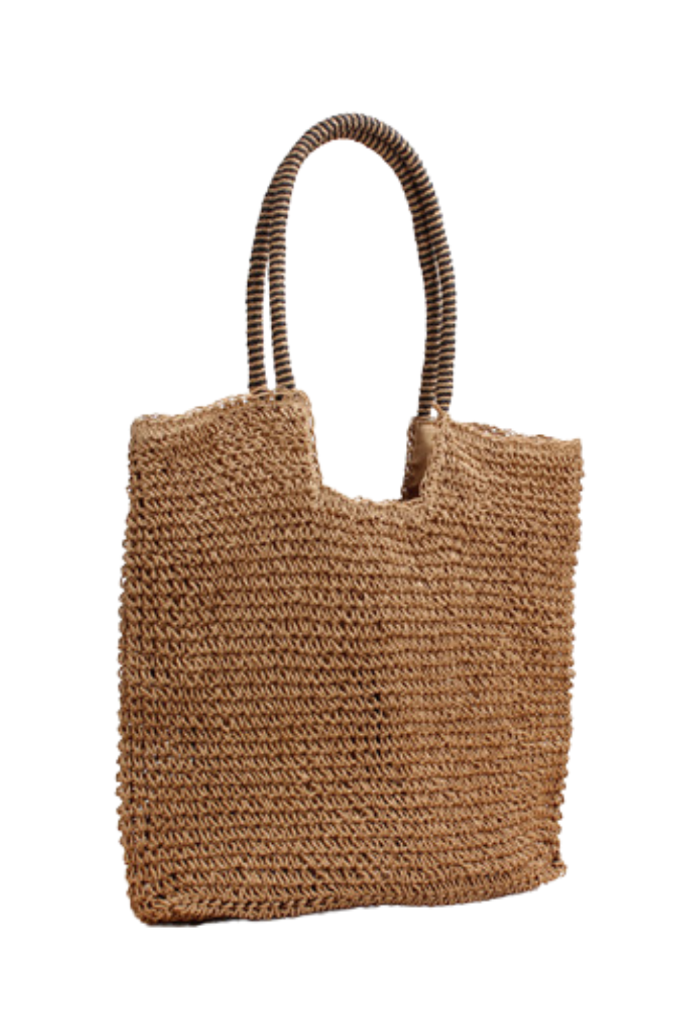 'Bailey' One-Shoulder Straw Beach Bag (2 Colors)