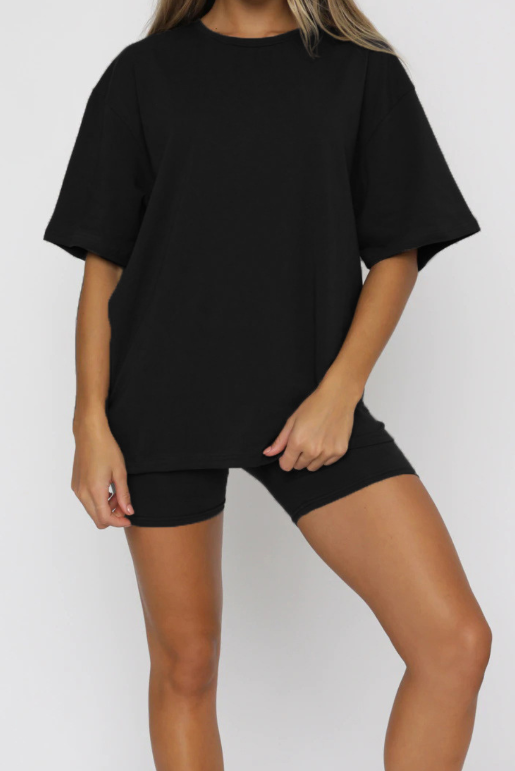 'Beatrice' Round Neck Two-Piece Set (4 Colors)