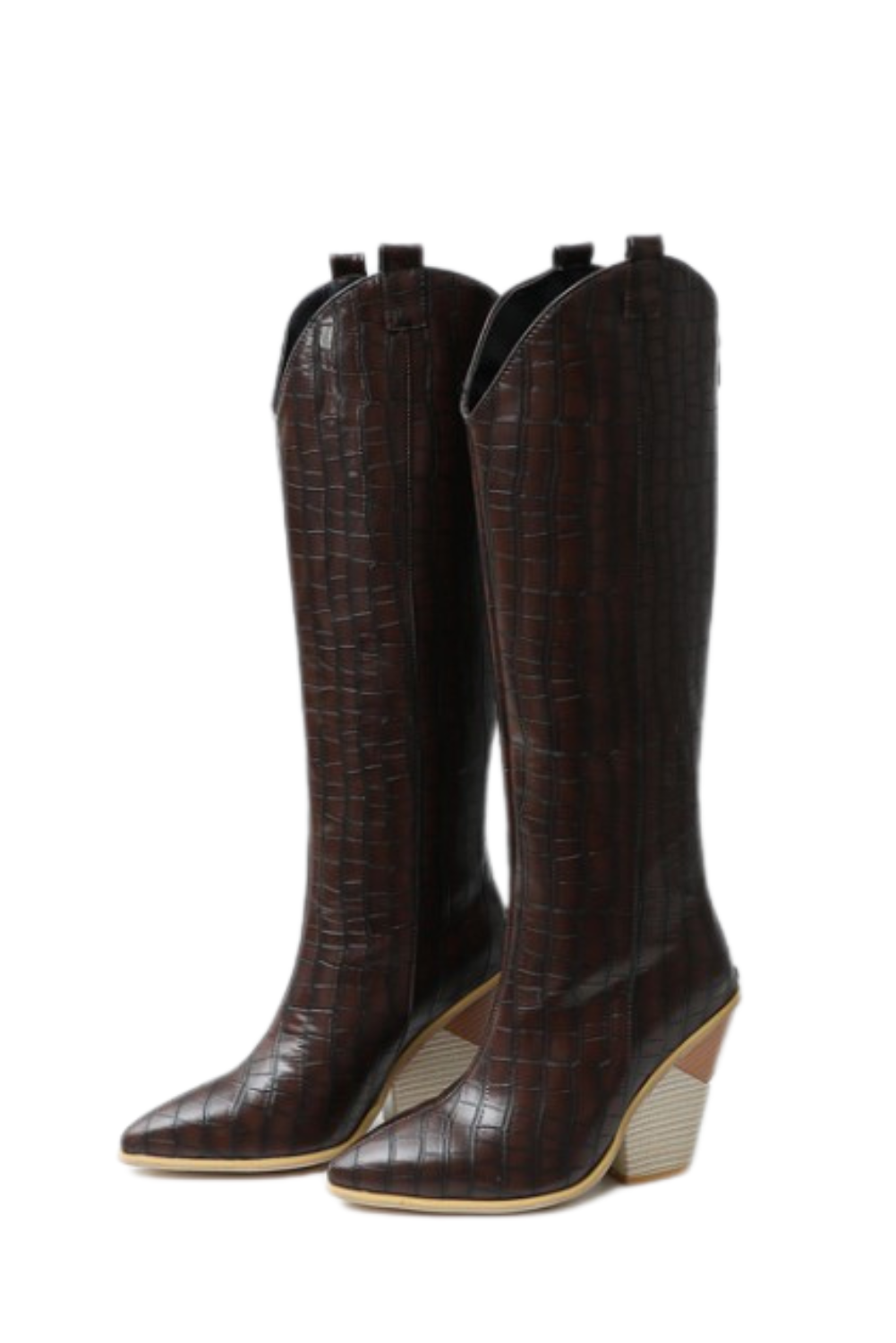 'Jamie' Heeled Snakeskin Boots (3 Colors)